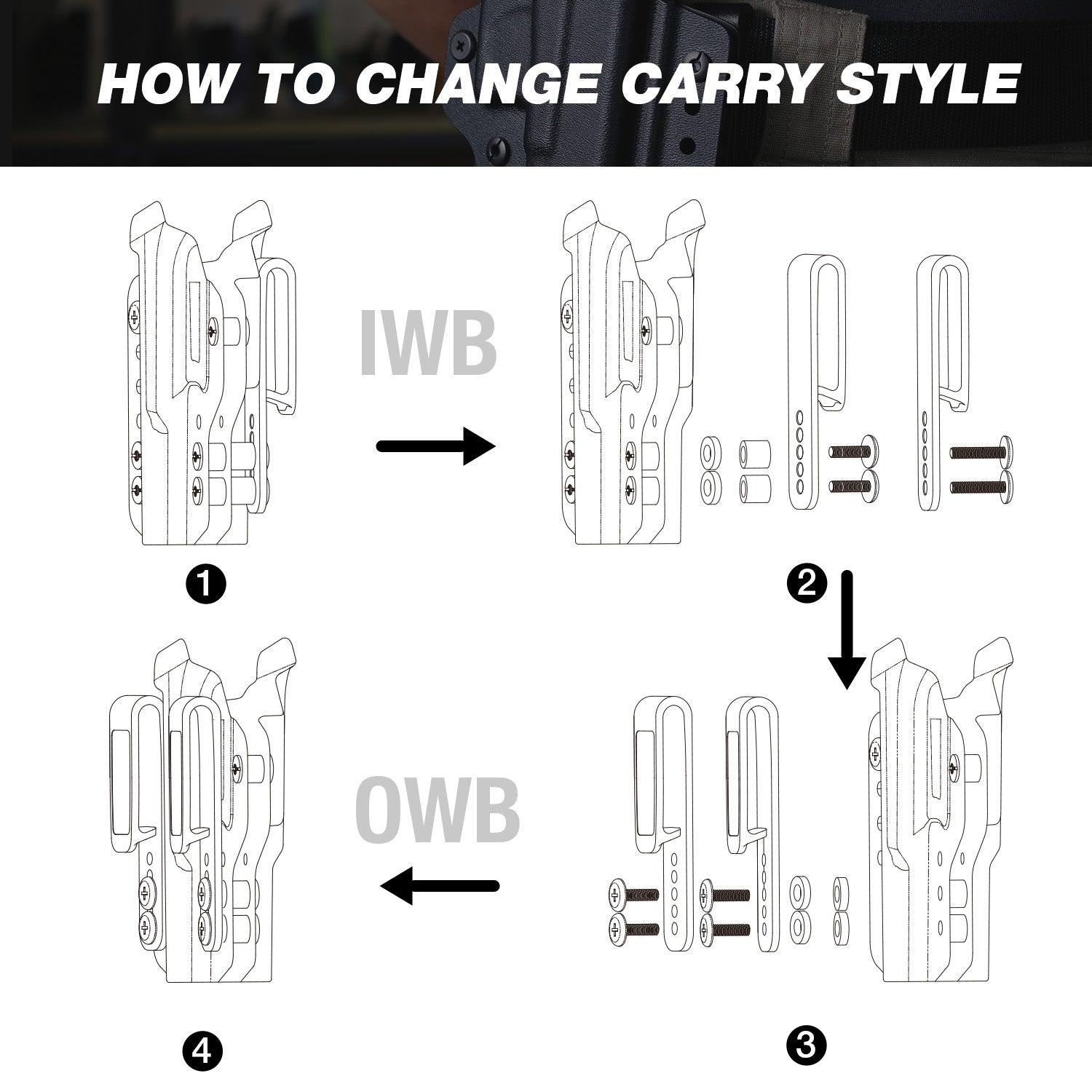 Taurus G2C Taurus G2S Taurus G3C Taurus G3C TORO Taurus G3 Taurus PT111 Millennium G2 Taurus PT140 Millennium G2 IWB & OWB Convertible Holster,Optic Ready, Adj Ride Height,Right Hand | Warriorland WARRIORLAND