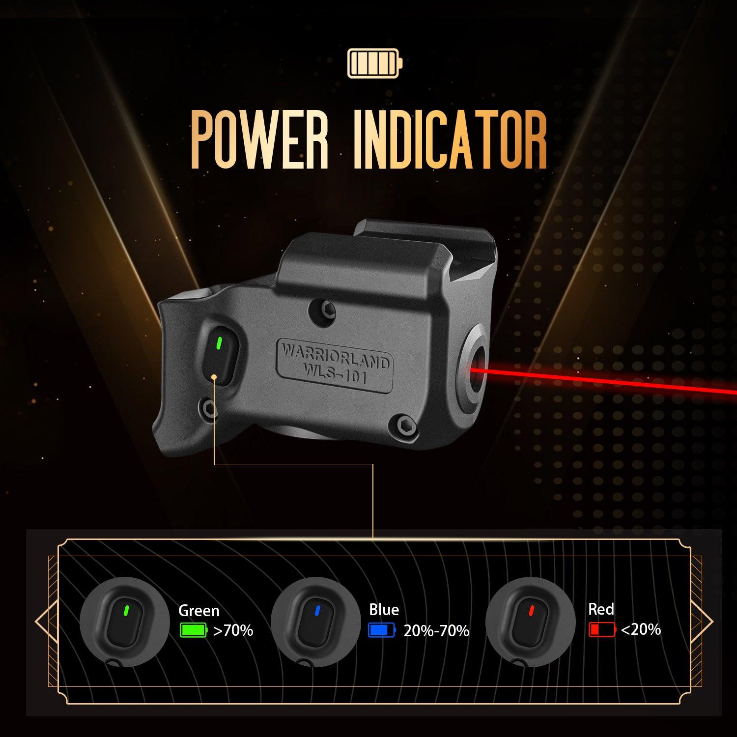 WARRIORLAND Red Laser Sight Tailored Fit Taurus G2C /G3C / PT111 Millennium G2 / PT140/Taurus G3, Ultra Compact G2C Beam Sight, Gun Sight with Ambidextrous On/Off Switch & Power Indicator, WLS-101 WARRIORLAND