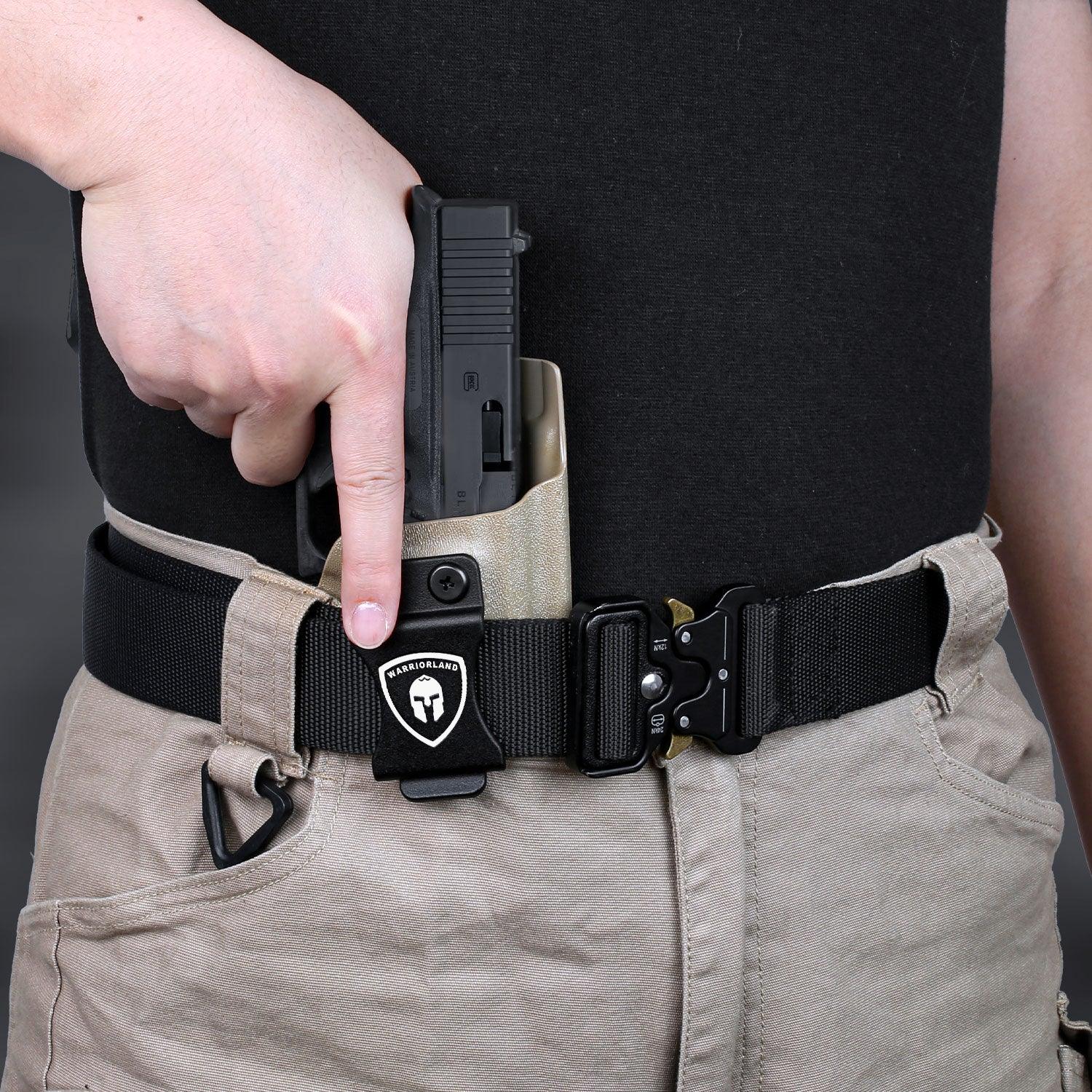 G43 / G43X & G43X MOS Holster, IWB Tan Color Kydex Holster Compatible with 43 / 43X / 43X MOS Pistol, Inside Waistband Appendix Carry, Adj. Posi-Click Retention & Cant, Right Hand|WARRIORLAND WARRIORLAND