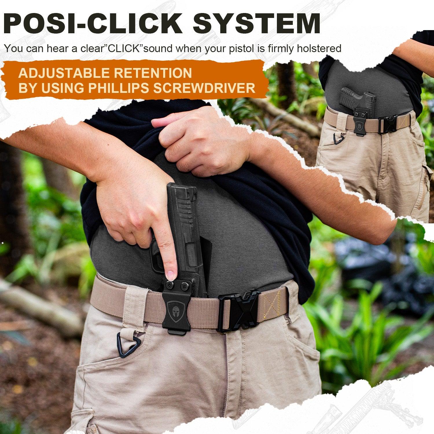 Springfield XD-S 3.3'' Holster IWB KYDEX Holster Optics Cut for Springfield XDS 3.3", Inside Waistband Appendix Carry Holster XDS, Adjustable Cant & 'Posi-Click' Retention, Right/Left Hand Optional|WARRIORLAND WARRIORLAND