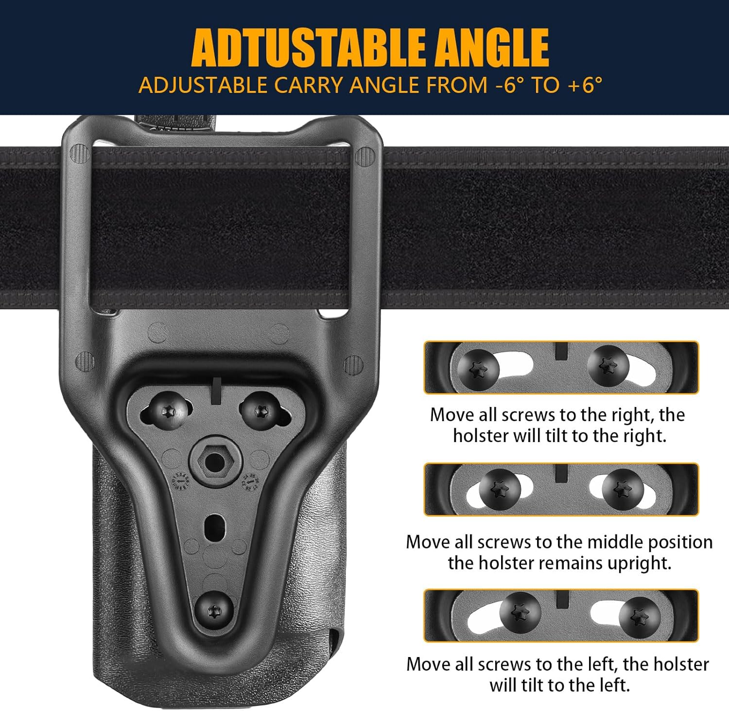 WARRIORLAND OWB Kydex Holster light bearing holster for Glock 17/19 Gen 3-5 - Thumb Release - Level II Retention - MB1/MB2/MB3 Compatible - Right Hand.