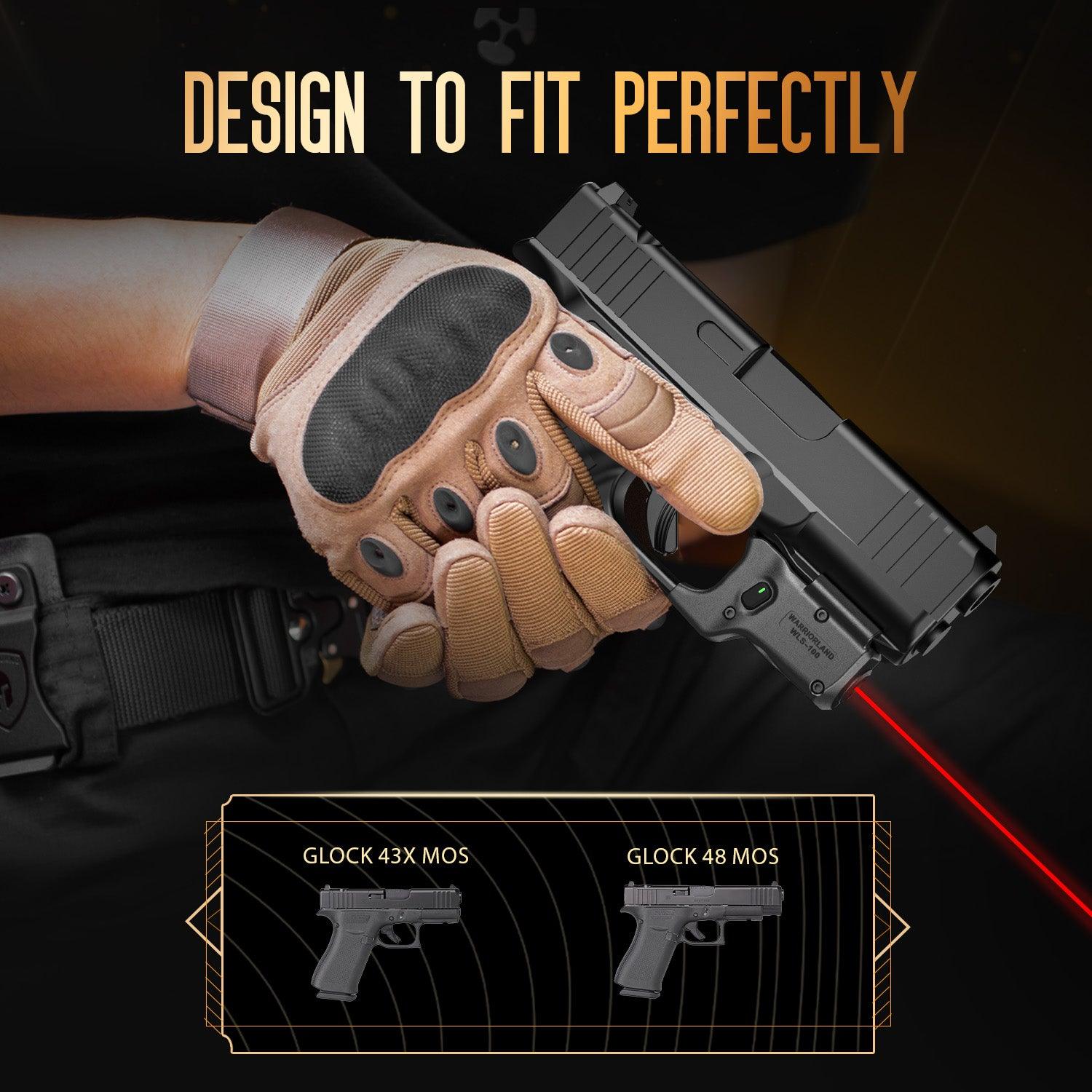 Red Laser Sight Tailored Fit G43X MOS / 48 MOS, Ultra Compact G43X MOS Beam Sight, Gun Sight with Ambidextrous On/Off Switch & Power Indicator, WLS-100|WARRIORLAND WARRIORLAND
