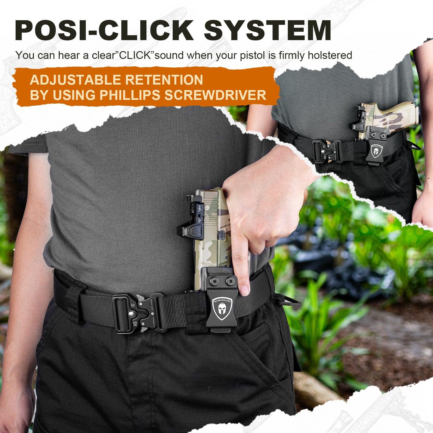 G23 Holster IWB Kydex Holster Optics Cut Fit G23 Gen 1-5 Pistol, Inside Waistband Appendix Carry G23 Gen 5 9mm Holster, Adj. Retention & Cant, Right Hand/Left Hand Optinal|WARRIORLAND WARRIORLAND