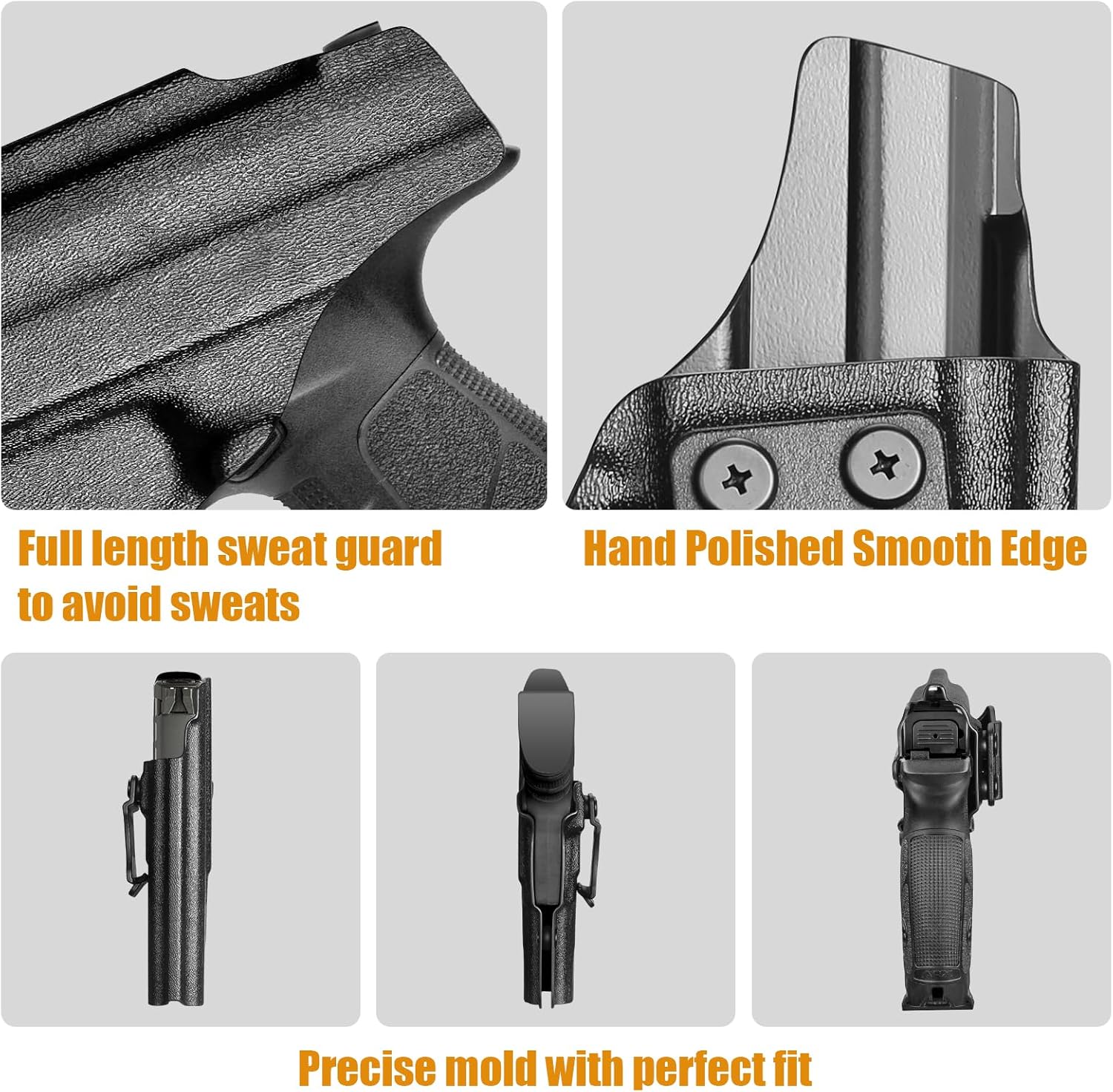 WARRIORLAND IWB Kydex Holster Compatible with Beretta APX Full Size Adjustable Cant & Retention Concealed Carry Posi-Click Lock Right Hand.