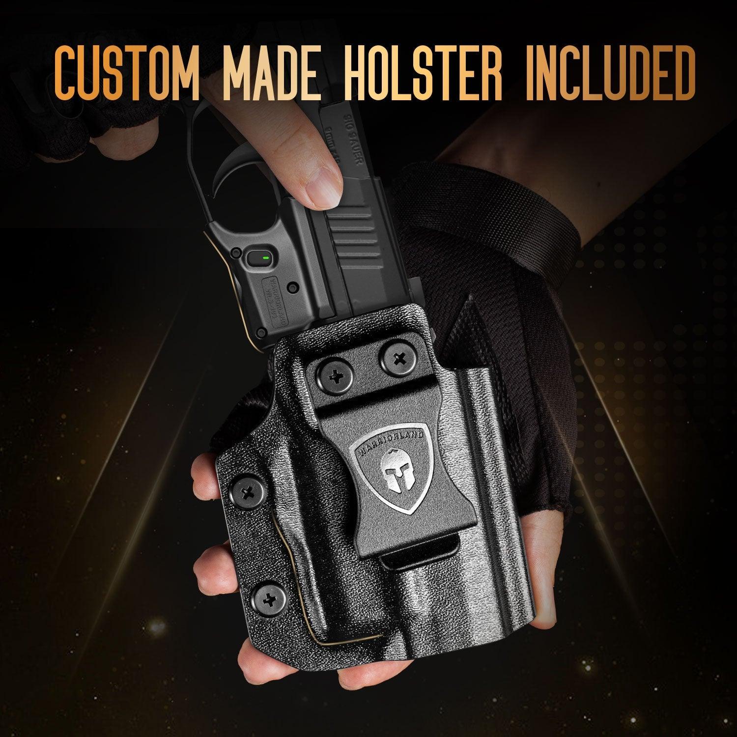 Red Laser Sight and Kydex Holster Combo Tailored Fit P365/P365X/P365XL, Gun Sight with Ambidextrous On/Off Switch & Power Indicator|WARRIORLAND WARRIORLAND