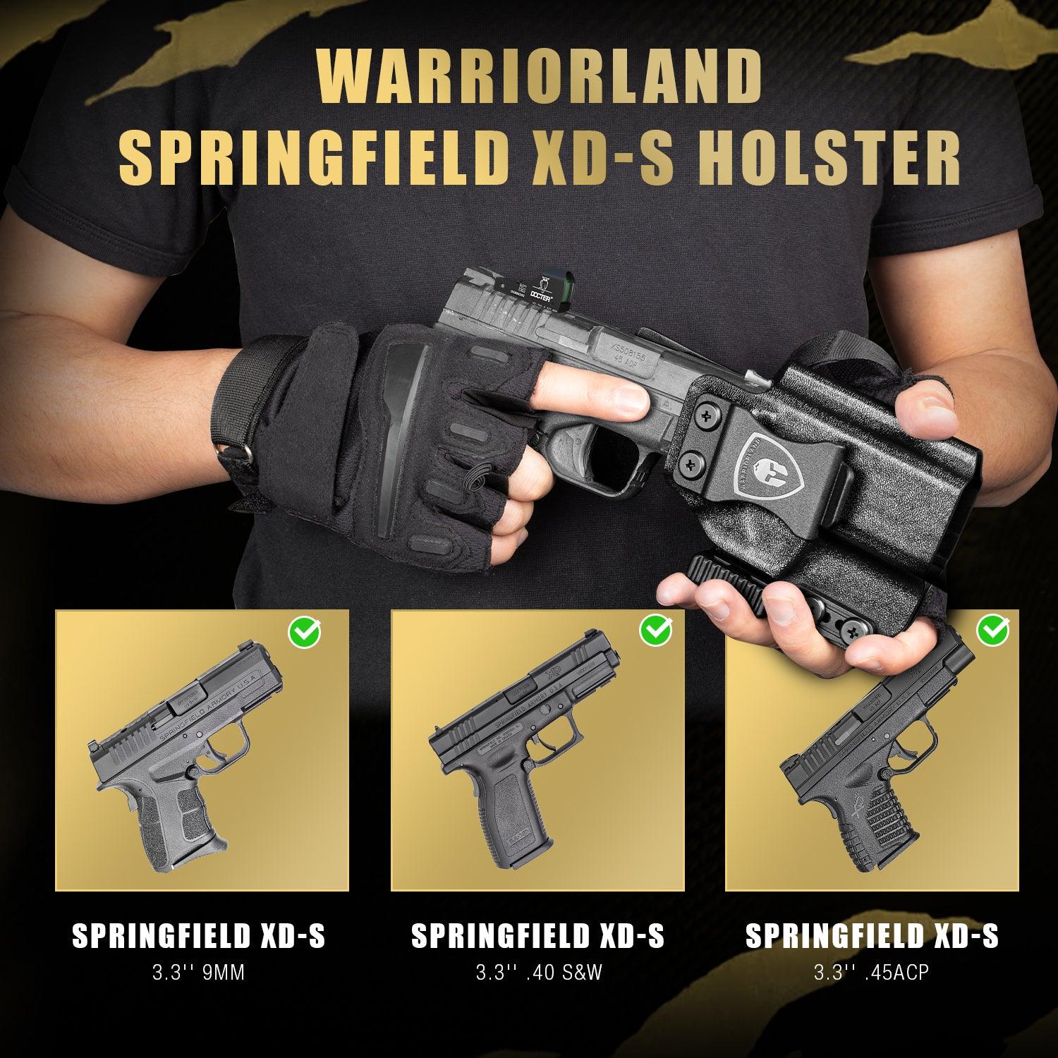 IWB Kydex Holster with Claw Attachment and Optic Cut Fit Springfield XD-S 3.3'' Pistol, Inside Waistband Appendix Carry XDS Holster, Adj. Cant & Retention, Right Hand|WARRIORLAND WARRIORLAND