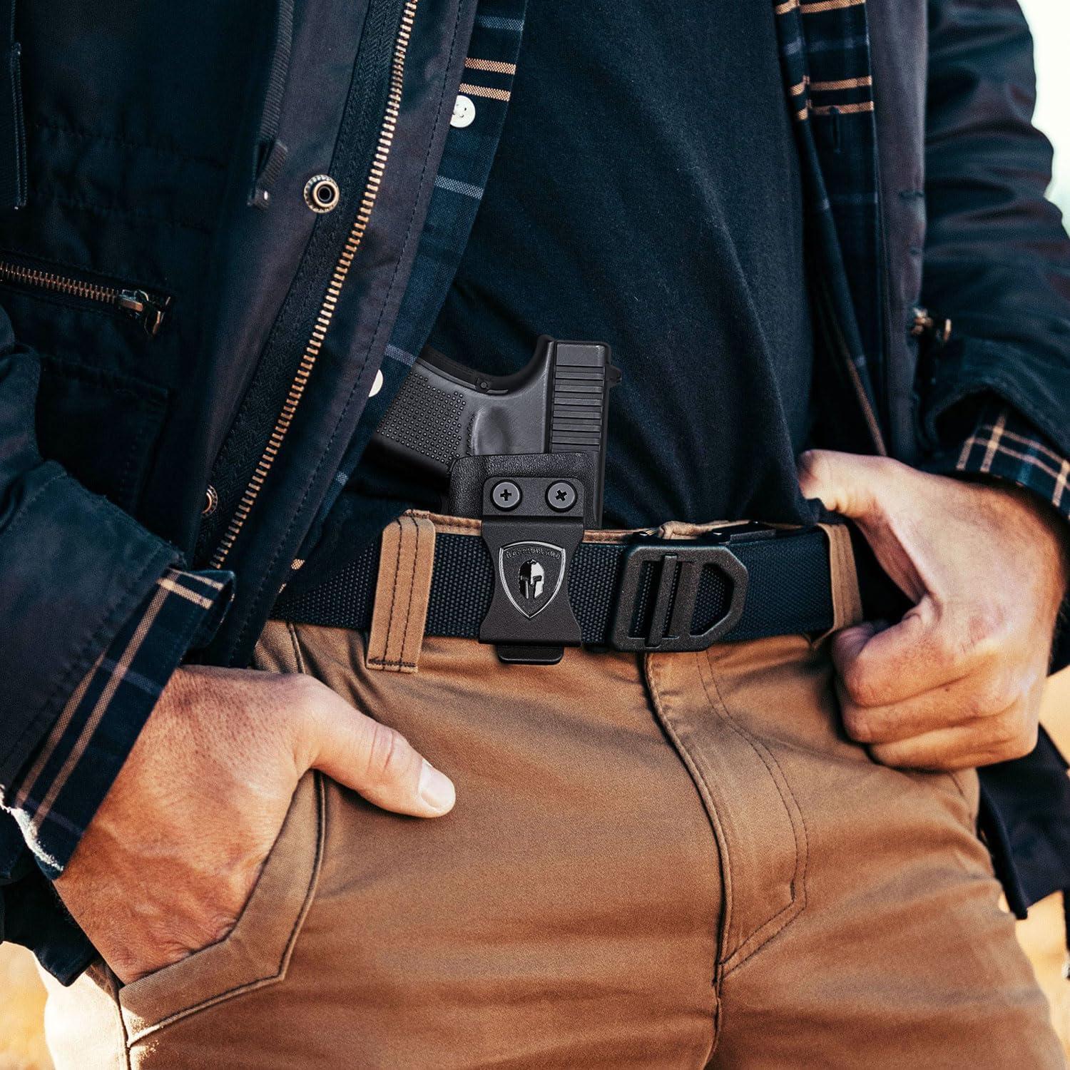 WARRIORLAND IWB Kydex Holster for Glock 43X MOS / 48 MOS with TLR-7X Sub or TLR-7 HL-X Sub โ Optic Cut | Full Sweat Guard | Posi-Click Retention | Adj. Cant & Retention, Right Hand.