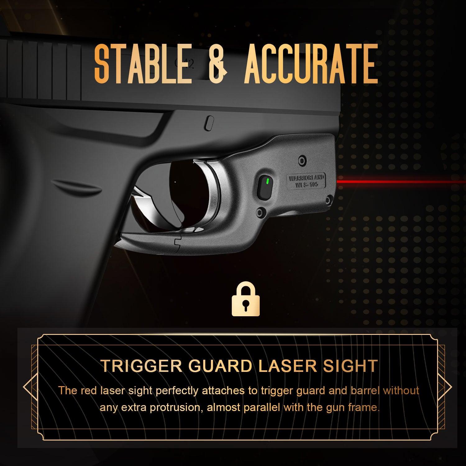 Red Laser Sight Tailored Fit G42 / G43 / G43X / G48, Ultra Compact G43 Beam Sight, Gun Sight with Ambidextrous On/Off Switch & Power Indicator, WLS-105|WARRIORLAND WARRIORLAND