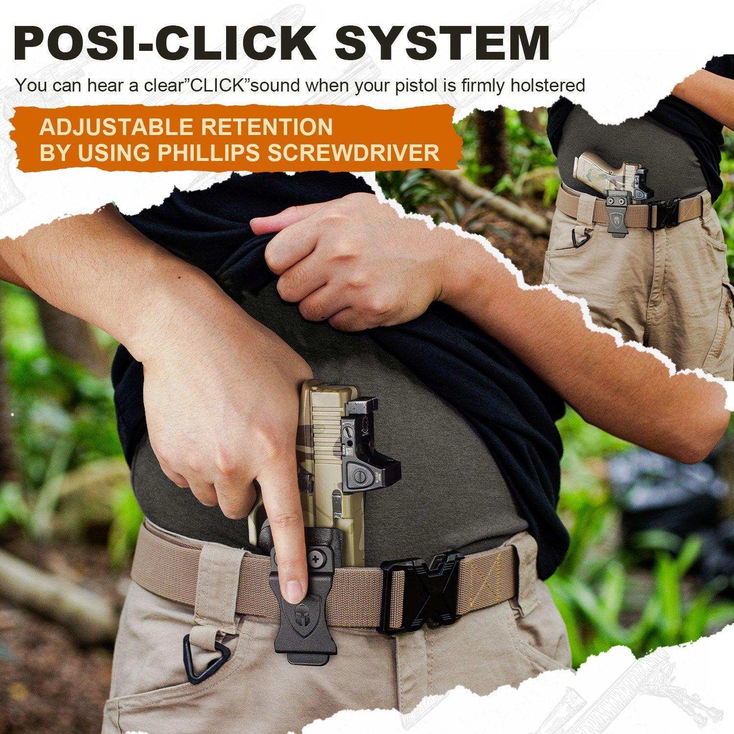 G23 Holster IWB Kydex Holster w/Claw & Optics Cut: G23 Gen 1-5 Pistol, Inside Waistband Appendix Carry G23 Gen 5 Holster, Adj. Retention & Cant, Right Hand|WARRIORLAND WARRIORLAND