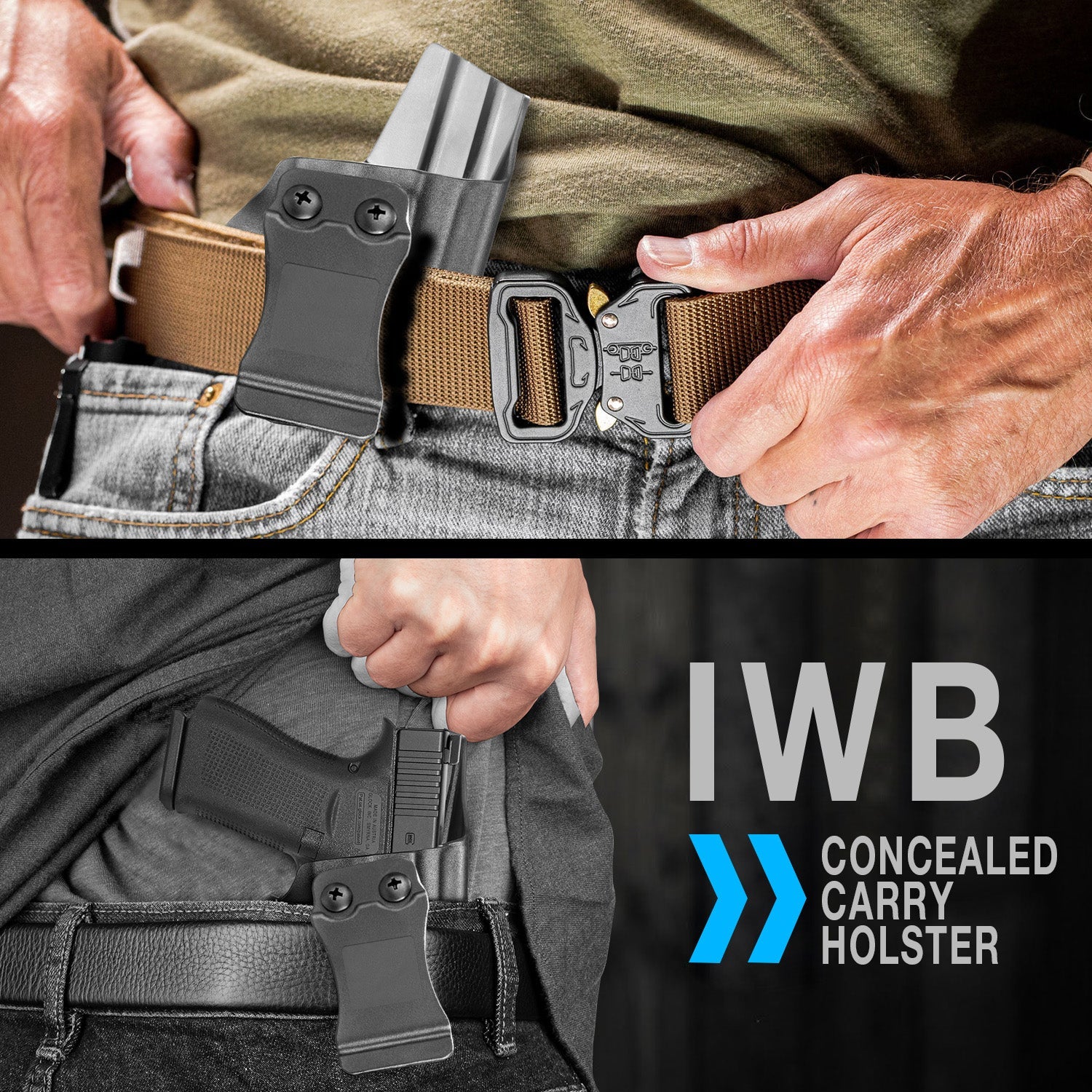Warriorland Kydex IWB Holster, Compatible with Taurus G2C Taurus G3C Taurus G3C TORO Taurus G3 Taurus PT111 Millennium G2 Taurus PT140 Millennium G2 Pistol, Adj. Cant & Retention, Right Hand WARRIORLAND