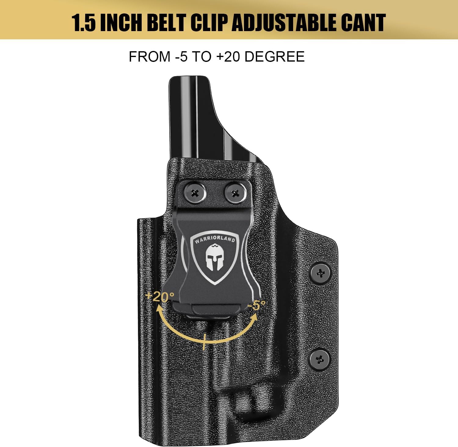 Glock 19/17 Gen 3-5 IWB Kydex Holster | Compatible with Crossbow MA1 & MA2 | Right/Left Hand | WARRIORLAND WARRIORLAND