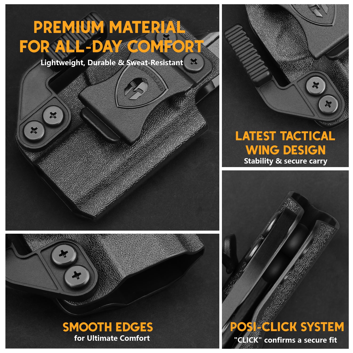 WARRIORLAND IWB Kydex Holster Compatible with S&W Bodyguard 2.0 โ Concealed Carry Holster with Optic Cut, Claw, Adjustable Cant, Audible Lock, Inside Waistband Carry, Right Hand Draw