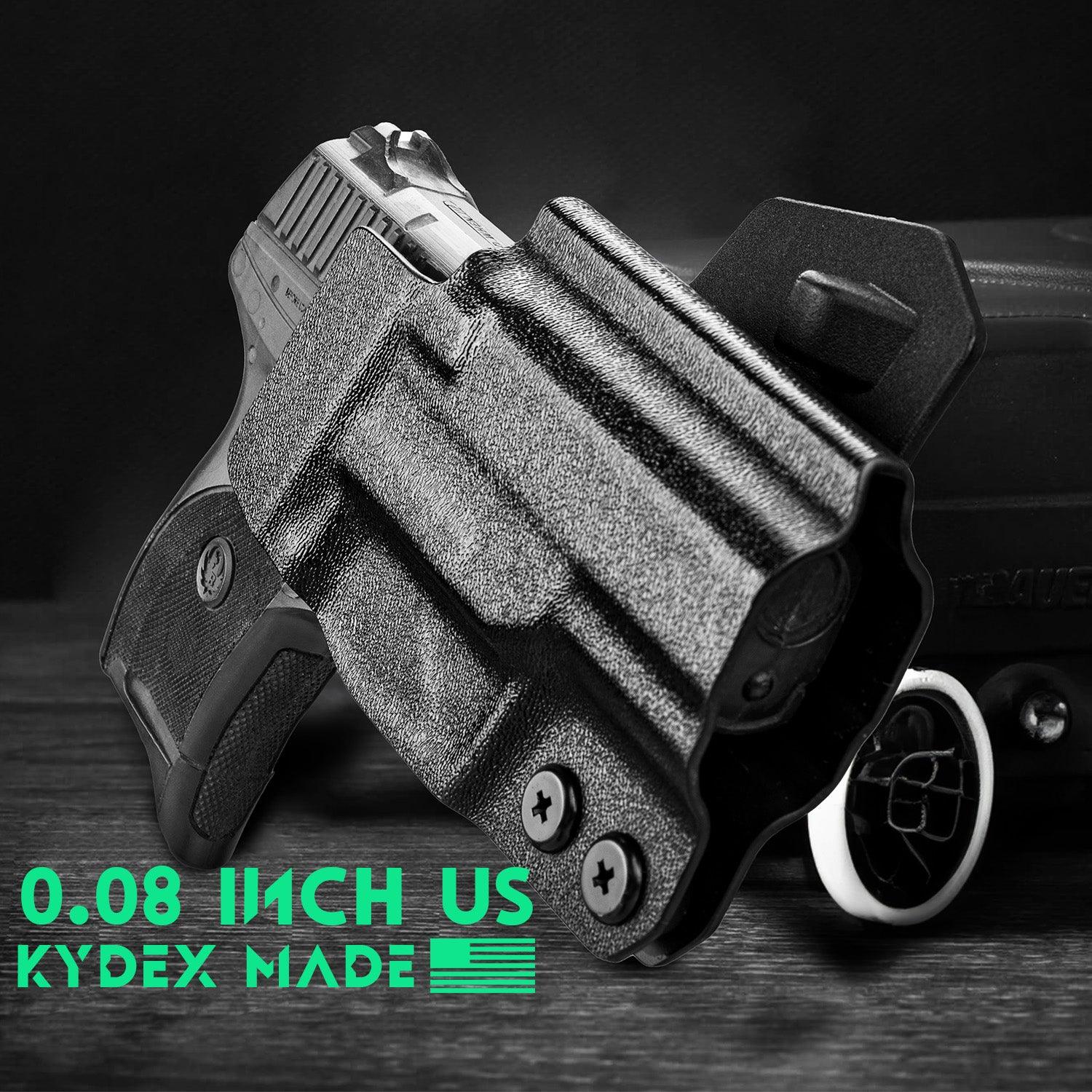 OWB Holster Optics Cut Fit Ruger LCP Max Pistol, Outside Waistband Open Carry Max .380 Holster with 1.75 Inch Paddle, Adj. Retention & Cant, Right Hand|WARRIORLAND WARRIORLAND