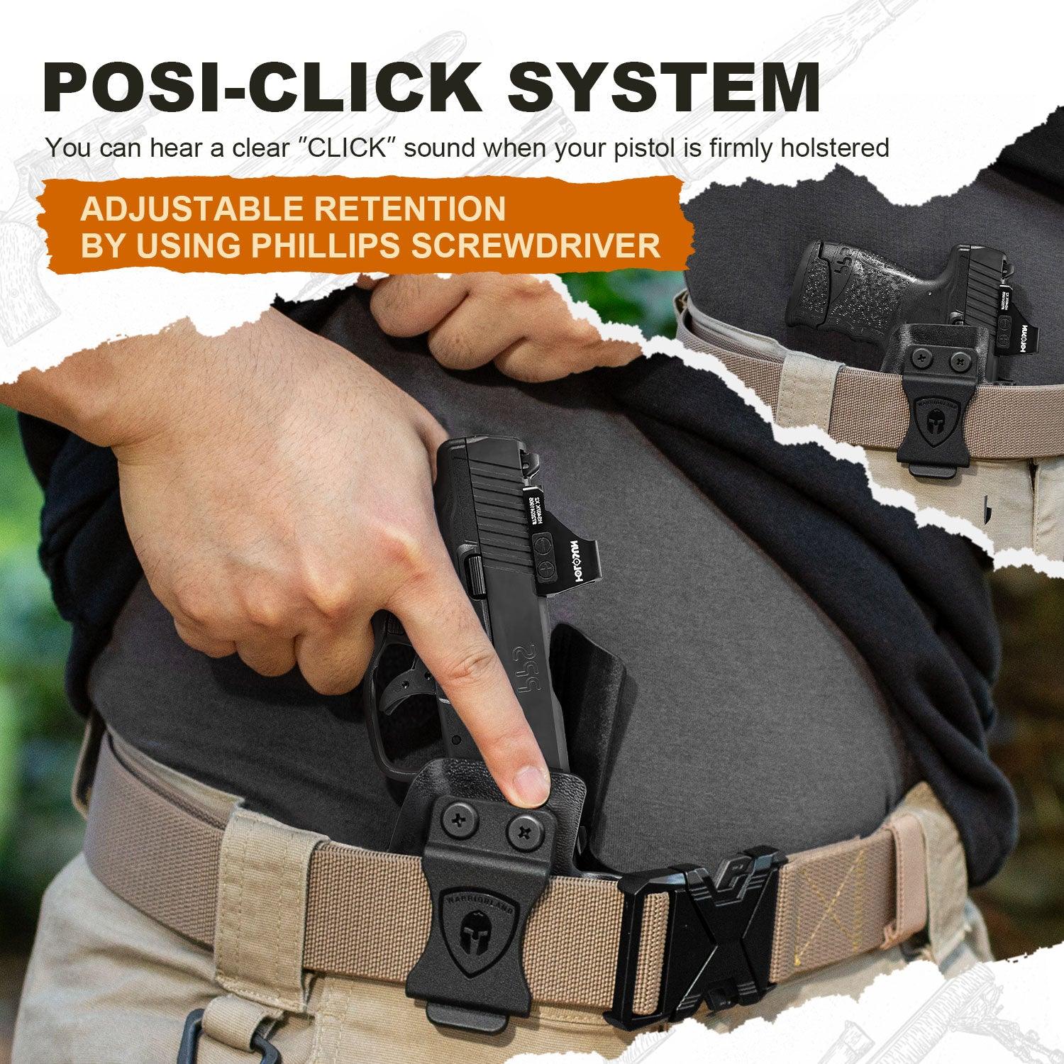 Walther PPS M2 Holster IWB Kydex Holster w/Claw & Optics Cut: Walther PPS M2 Pistol, Inside Waistband Appendix Carry PPS M2 Holster, Adj. Retention & Cant, Right Hand|WARRIORLAND WARRIORLAND