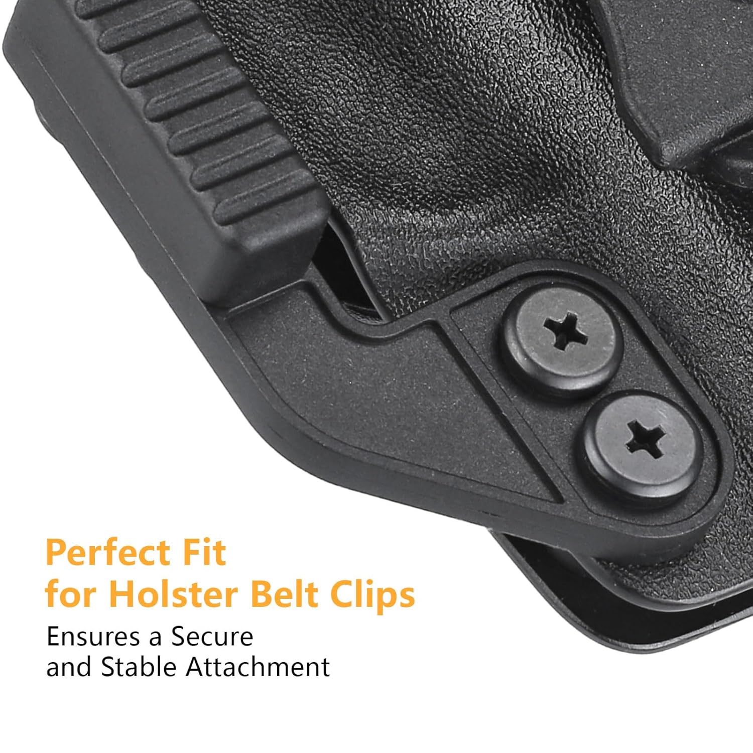 WARRIORLAND Pack of 12 Black Chicago Screws, DIY Screw Kits for Kydex & Leather Gun Holsters/Clips and Knife Sheaths, Includes Phillips Truss Heads + Open Slotted Fasteners + Rubber Washers/Spacers.