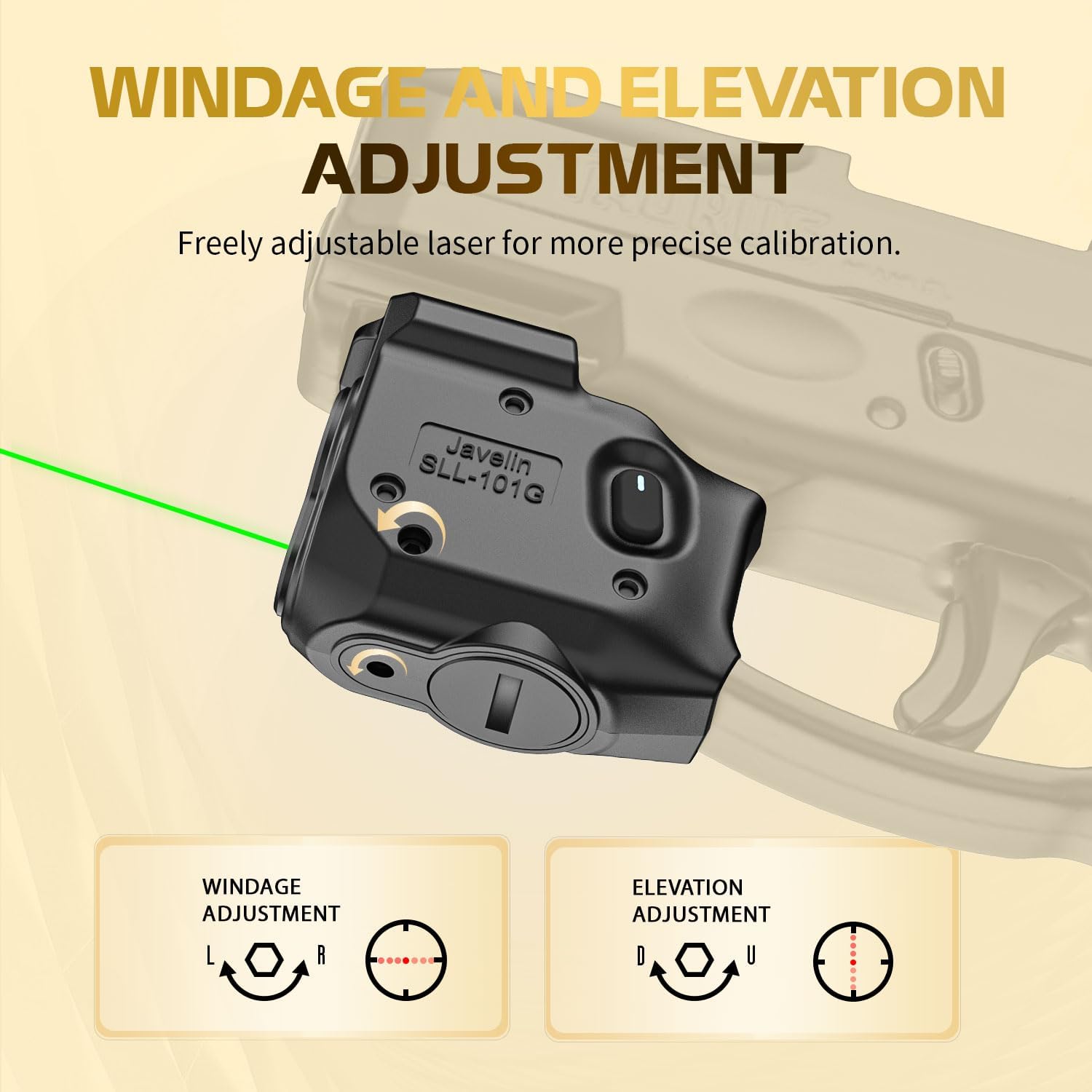 WARRIORLAND Pistol Light Laser Combo Fits Sig Sauer P365/ P365X/ P365XL, Compact 150-Lumen Trigger Mounted Tactical Weapon Light with Green Laser & White LED Flashlight, with Power Indicator, SLL-103G WARRIORLAND