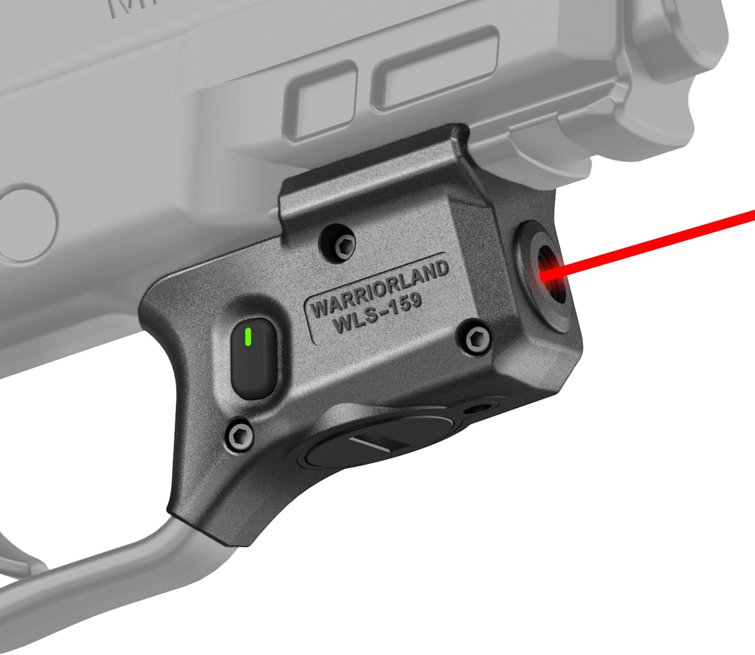 WARRIORLAND Red Laser Sight Fit Smith & Wesson M&P 9mm Shield EZ & M&P 380 Shield EZ, First Red Beam Sight with Power Indicator, S&W M&P Shield 9mm EZ Laser with Ambidextrous On/Off Switch, WLS-159 WARRIORLAND