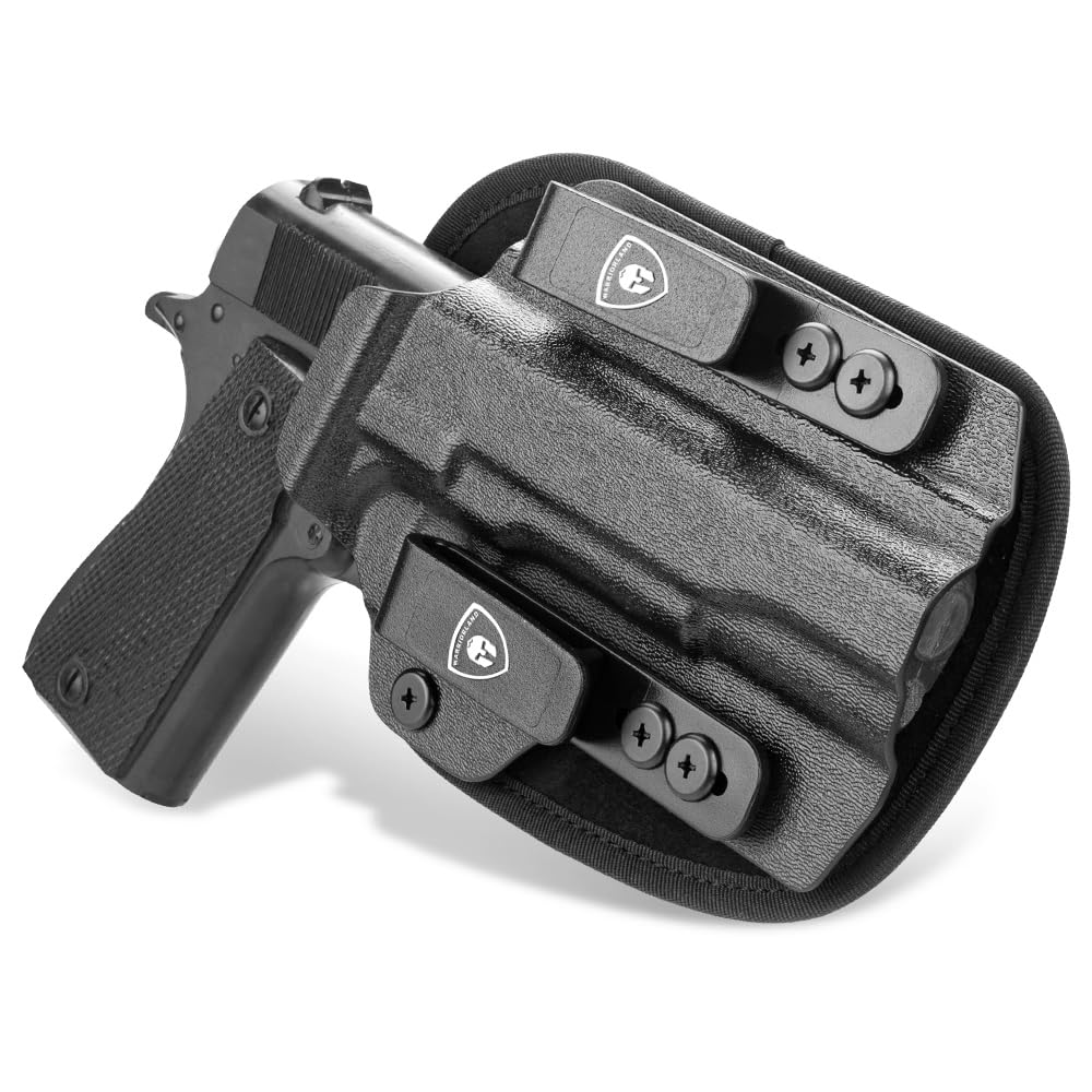 WARRIORLAND IWB Hybrid Kydex&Nylon Gun Holster for Colt 1911 Holster,Fits 1911 5'' No Rail Optics Cut Pistol Holster,Concealed Carry Holster for Men/Wome,Right Hand WARRIORLAND