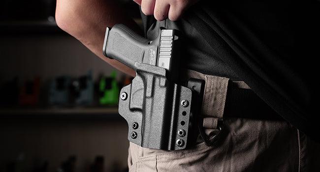 Glock 17 Gen 3-5 & Glock 22/31 Gen 3-4 IWB & OWB Convertible Holster Holsters, Optic Ready, Adj Ride Height,Right Hand | Warriorland WARRIORLAND
