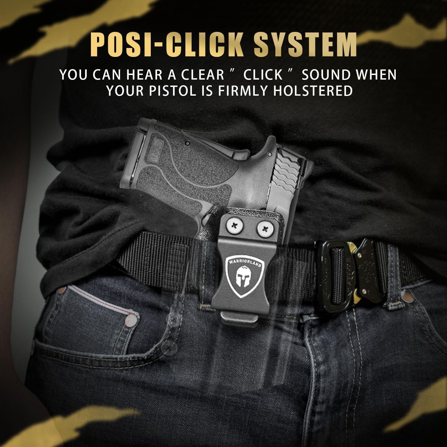 IWB Kydex Holster with Claw Attachment and Optic Cut Fit Smith & Wesson M&P Shield 9mm EZ / .380 EZ Pistol, Inside Waistband Appendix Carry M&P 9mm Shield EZ Holster, Adj. Cant & Retention|WARRIORLAND WARRIORLAND