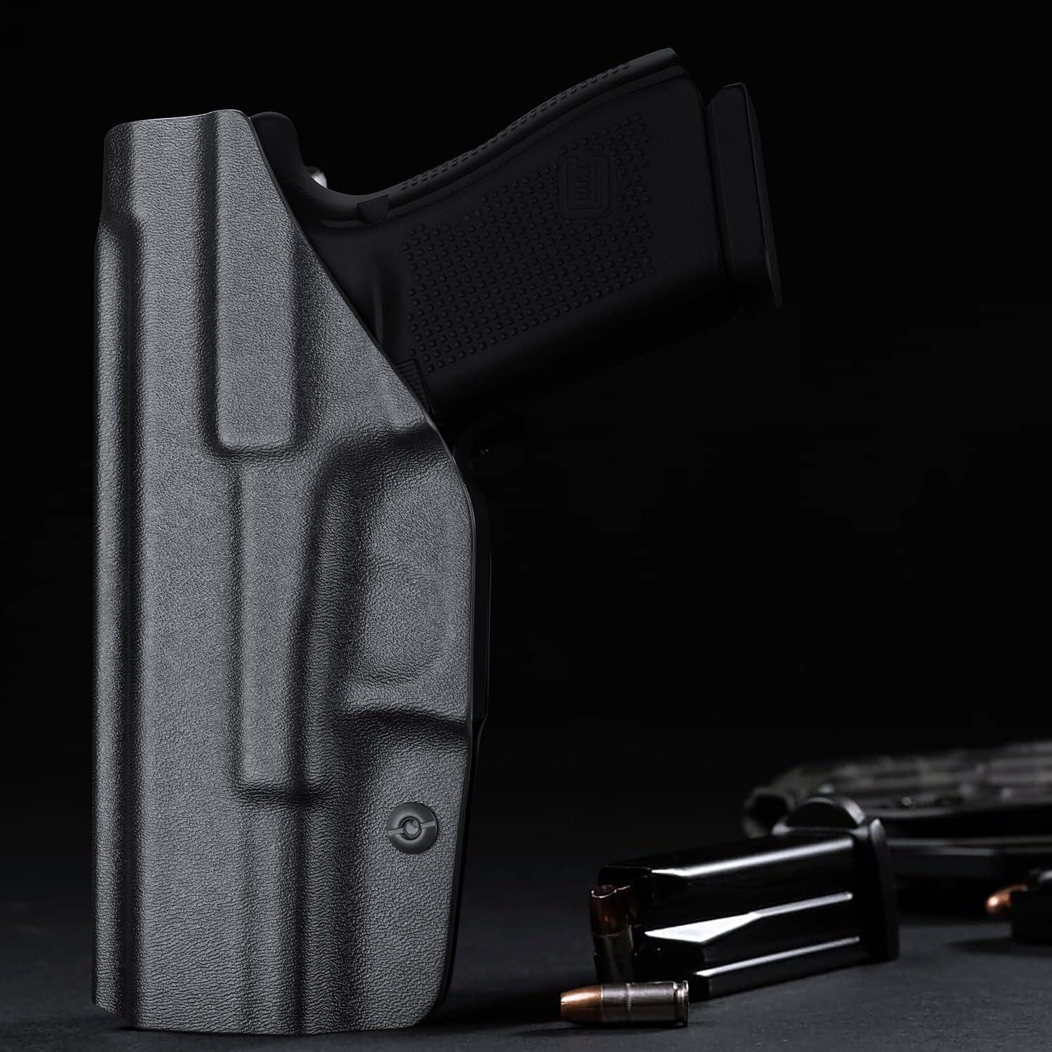 IWB Kydex Holster Custom Fit: Glock 17/19/34 Gen3-5、Glock 22/23/31/32 Gen 3-4、Glock 19/44/45,Adj. Cant & Retention, Right Hand|WARRIORLAND WARRIORLAND