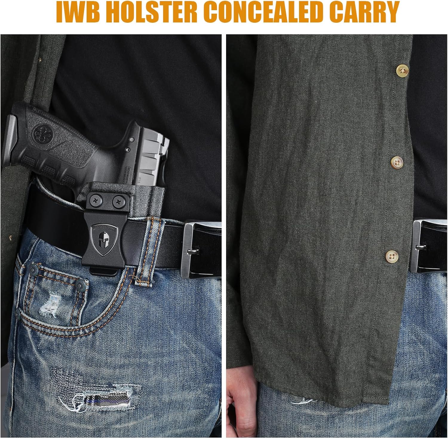 WARRIORLAND IWB Kydex Holster Compatible with Beretta APX Full Size Adjustable Cant & Retention Concealed Carry Posi-Click Lock Right Hand.