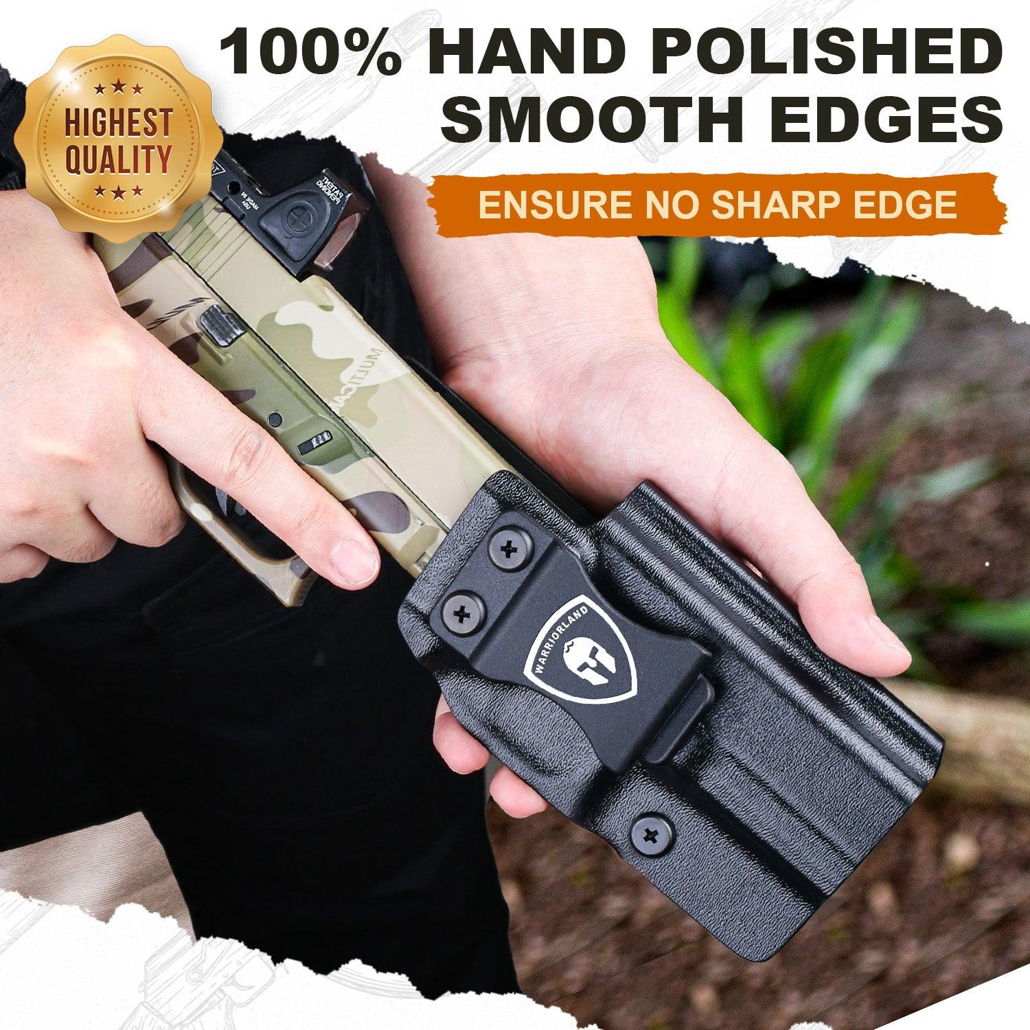 G23 Holster IWB Kydex Holster Optics Cut Fit G23 Gen 1-5 Pistol, Inside Waistband Appendix Carry G23 Gen 5 9mm Holster, Adj. Retention & Cant, Right Hand/Left Hand Optinal|WARRIORLAND WARRIORLAND