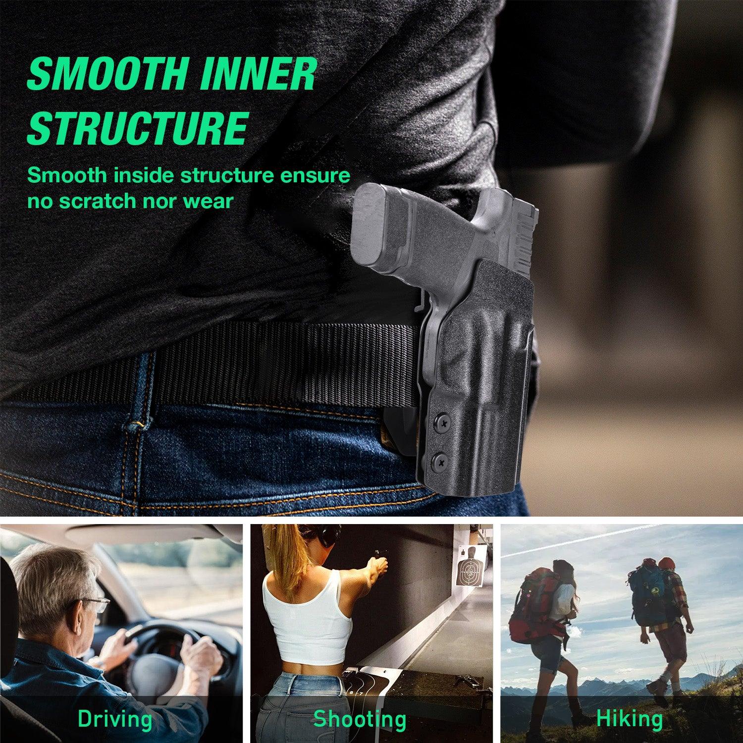 Hellcat Pro Holster OWB Kydex Holster Optics Cut: Springfield Armory Hellcat Pro & Hellcat Pro OSP Pistol, Outside Waistband Open Carry OSP Holster with 1.75 Inch Paddle, Adj. Retention & Cant, Right|WARRIORLAND WARRIORLAND