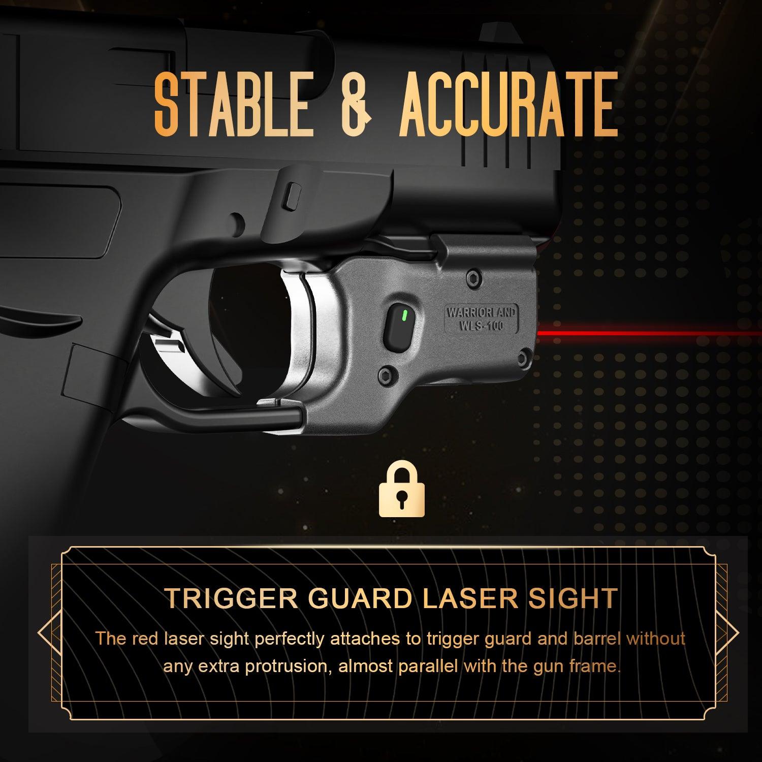 Red Laser Sight Designed to Fit Glock /Glock 48 MOS with Holster Combo, Red Beam Sight with Power Indicator, Custom-Made IWB Kydex Holster Right Hand, WLS-100 w/ G48 MOS Holster|WARRIORLAND WARRIORLAND