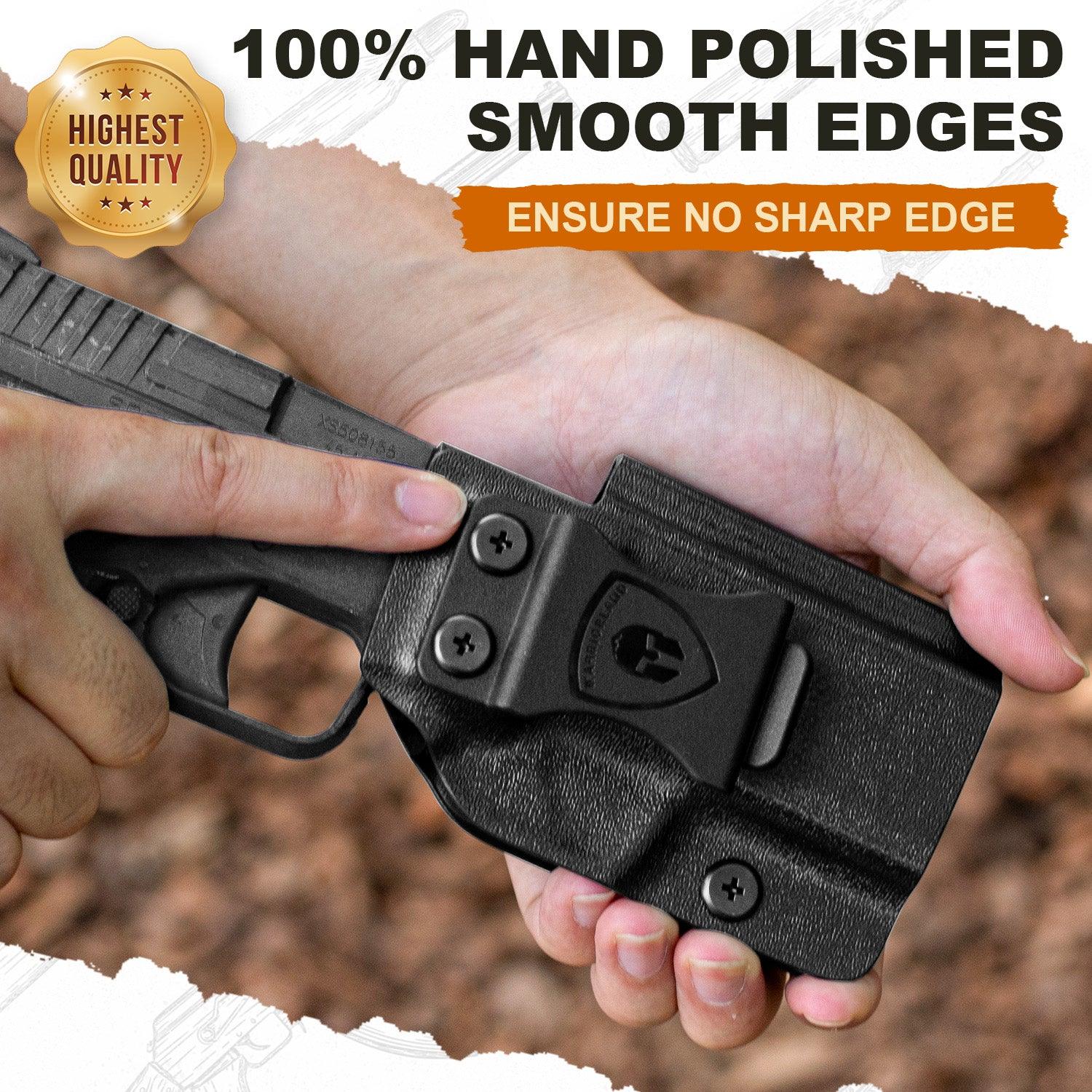 Springfield XD-S 3.3'' Holster IWB KYDEX Holster Optics Cut for Springfield XDS 3.3", Inside Waistband Appendix Carry Holster XDS, Adjustable Cant & 'Posi-Click' Retention, Right/Left Hand Optional|WARRIORLAND WARRIORLAND