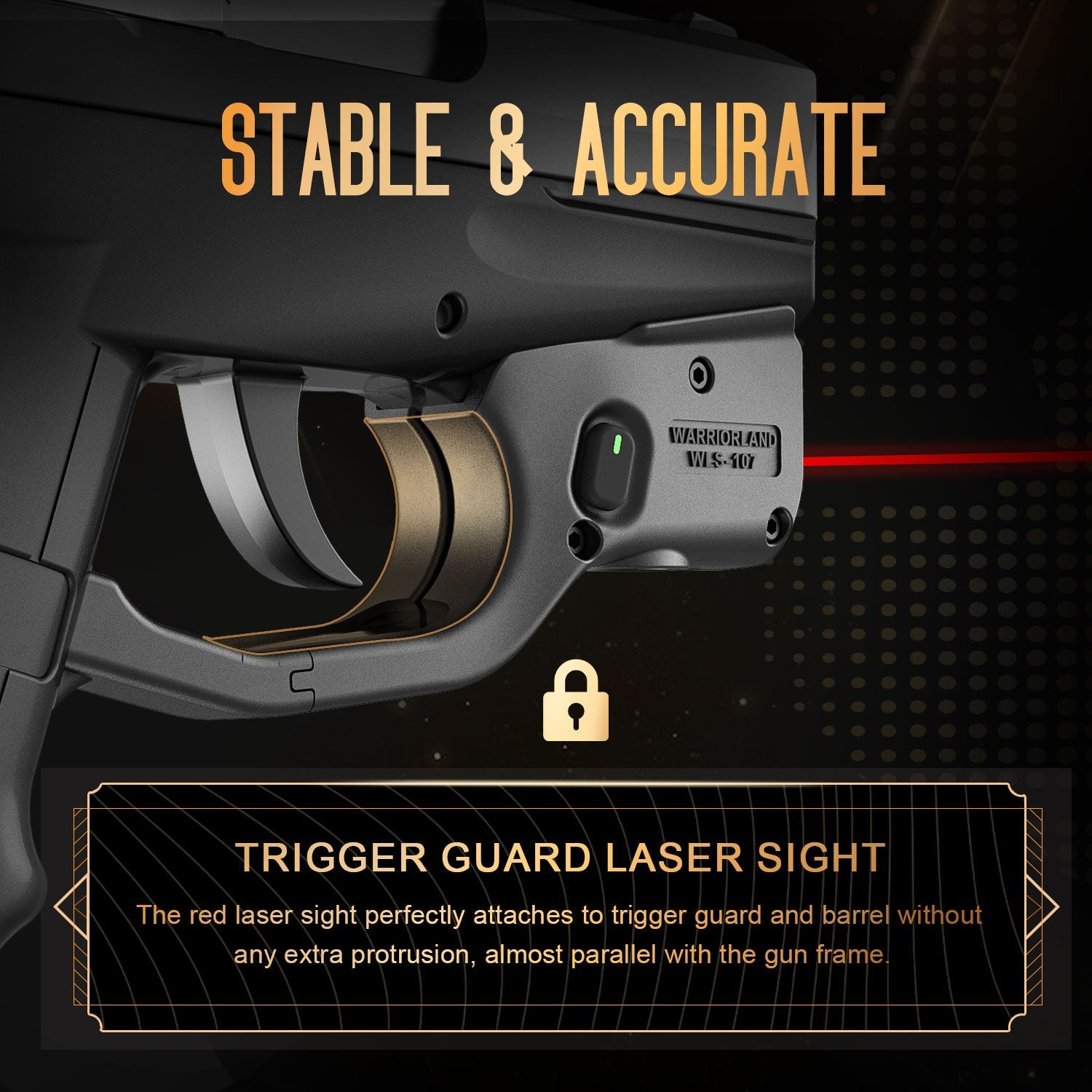 Red Laser Sight Tailored Fit SCCY Gun Sight with Ambidextrous On/Off Switch & Power Indicator, WLS-107|WARRIORLAND WARRIORLAND
