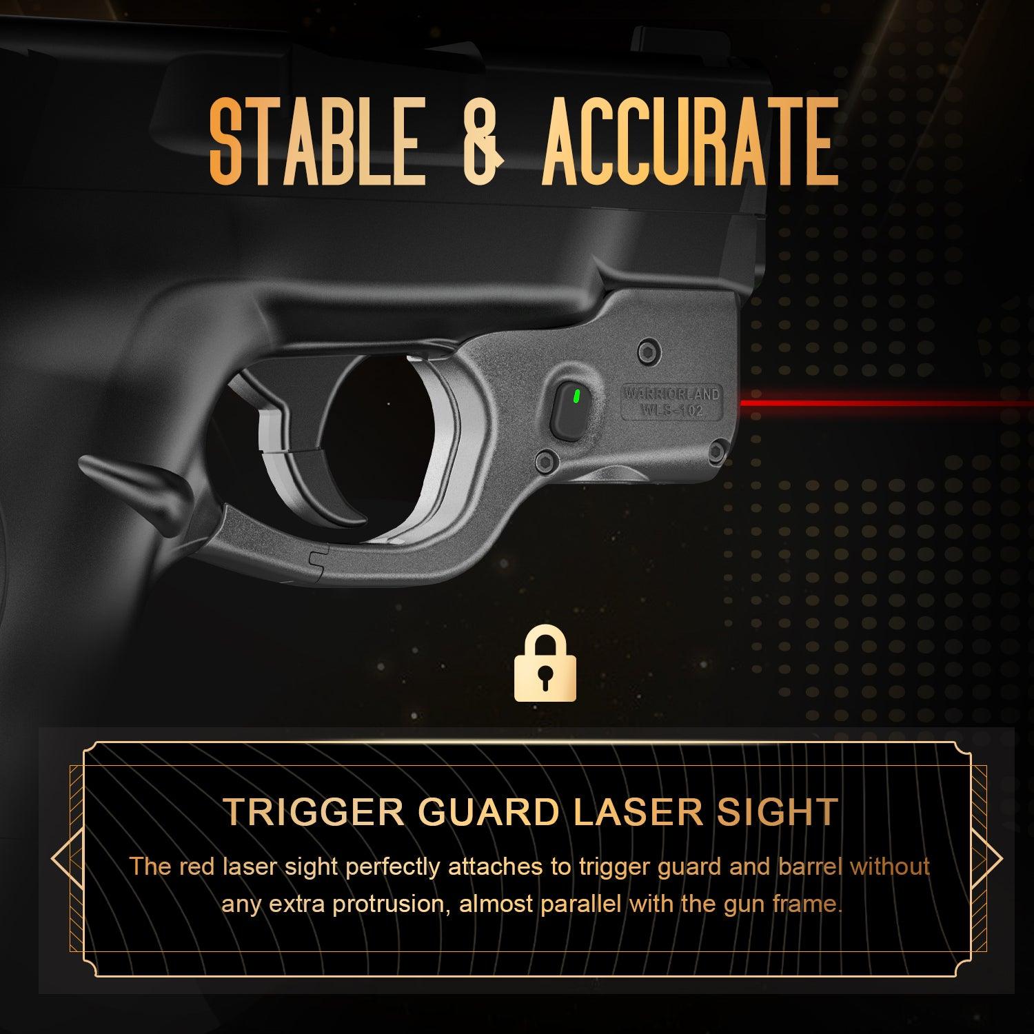Red Laser Sight Tailored Fit M&P Shield 9mm/.40 Pistol (Not Fit M&P Shield Plus), Ultra Compact Shield 40 Beam Sight, Gun Sight with Ambidextrous On/Off Switch & Power Indicator, WLS-102|WARRIORLAND WARRIORLAND