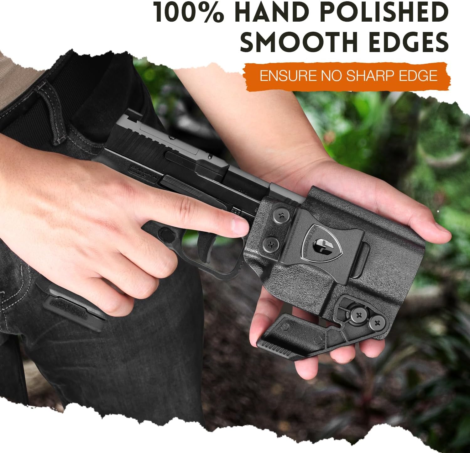 WARRIORLAND IWB Kydex Holster, Designed Exclusively and Solely for Canik Mete MC9 / Mete MC9L Pistol, w/Claw & Optics Cut, Inside Waistband Concealed Carry Holster, Adj. Retention & Cant, Right Hand.