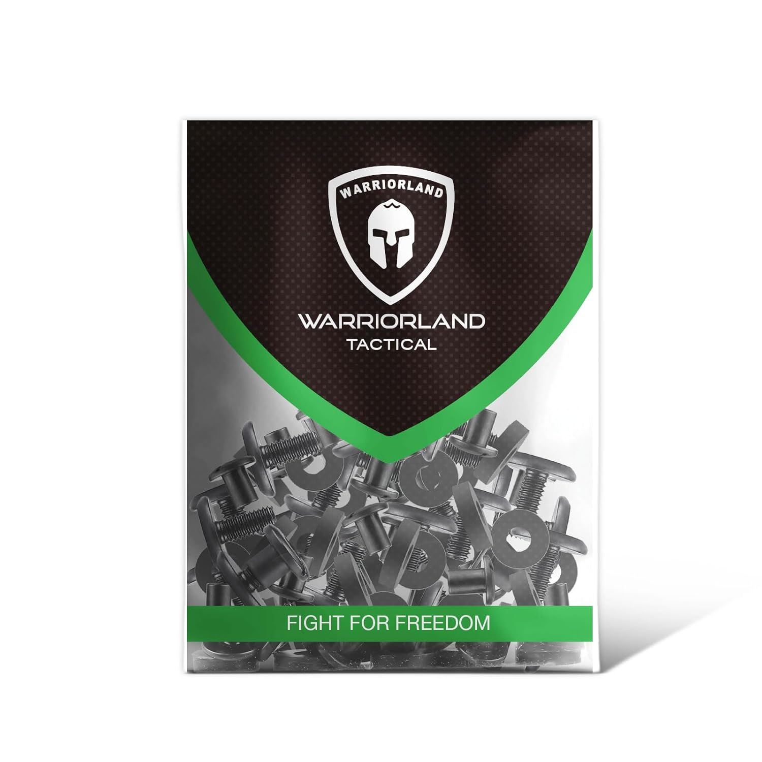 WARRIORLAND Pack of 12 Black Chicago Screws, DIY Screw Kits for Kydex & Leather Gun Holsters/Clips and Knife Sheaths, Includes Phillips Truss Heads + Open Slotted Fasteners + Rubber Washers/Spacers