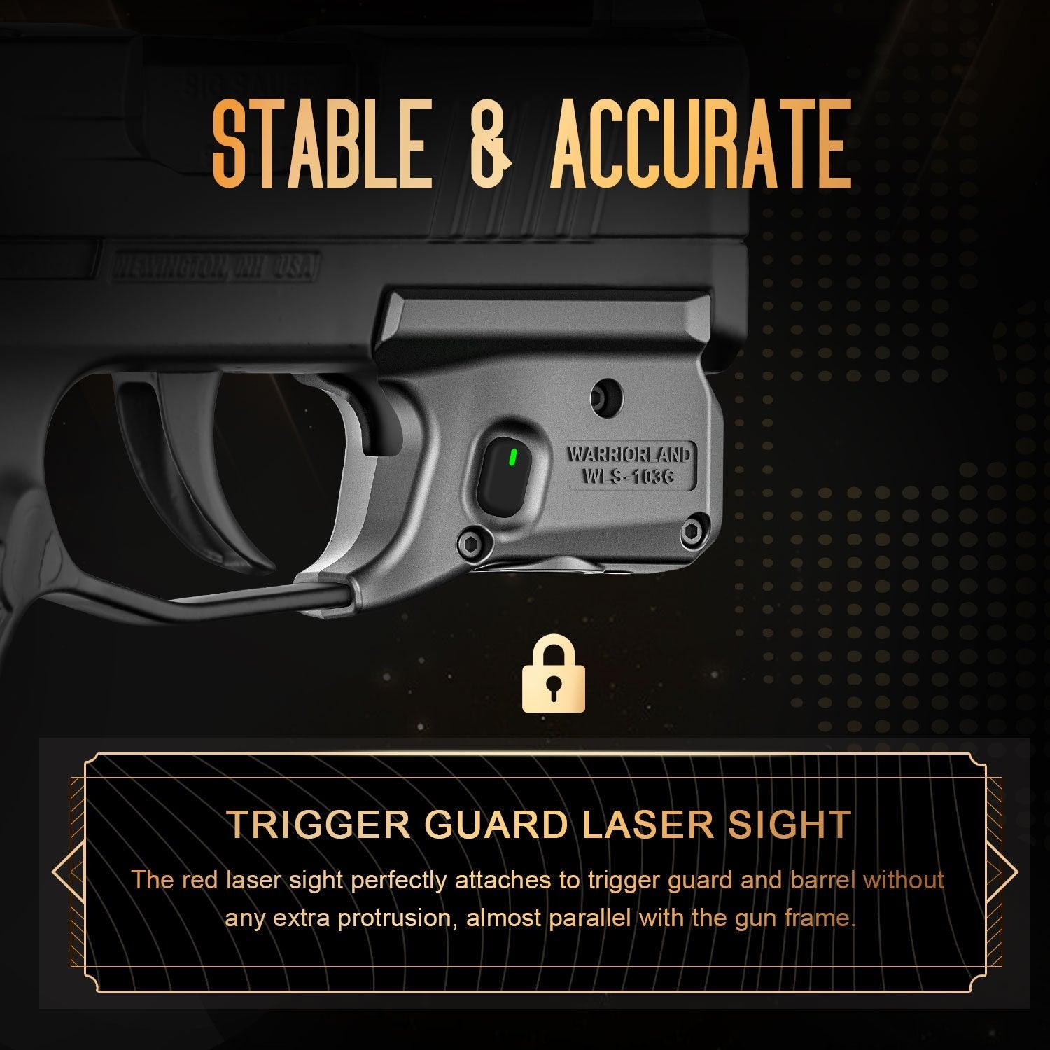 Green Laser Sight and Kydex Holster Combo Tailored Green Fit Sig Sauer P365 / P365X / P365XL, Ultra Compact P365 Beam Sight, Gun Sight with Ambidextrous On/Off Switch & Power Indicator|WARRIORLAND WARRIORLAND