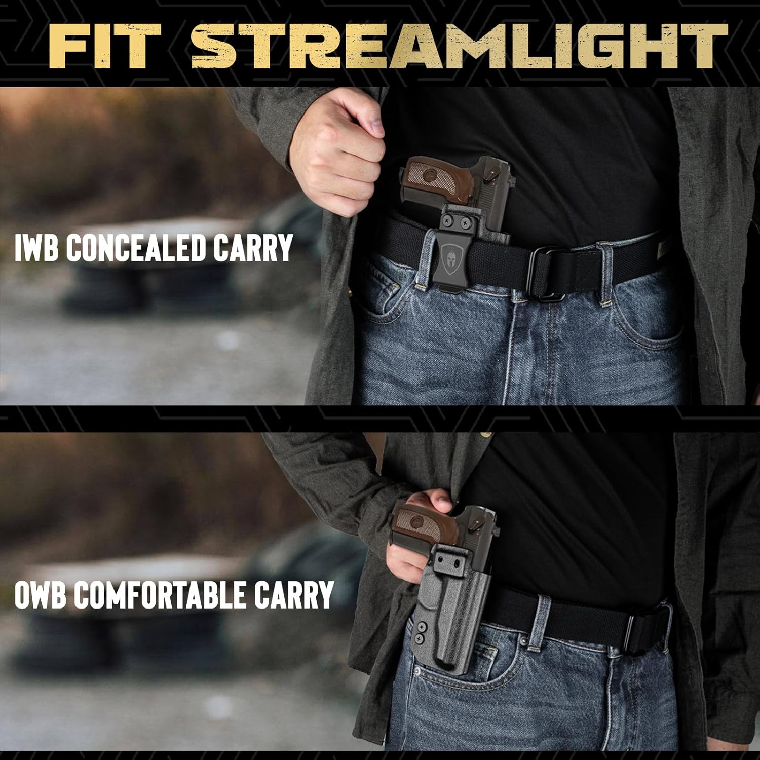 WARRIORLAND IWB Kydex Holster w/Claw & Optics Cut Compatible with Makarov MP Pistol, Inside Waistband Concealed Carry Holster, Adj. Retention & Cant, Right Hand WARRIORLAND
