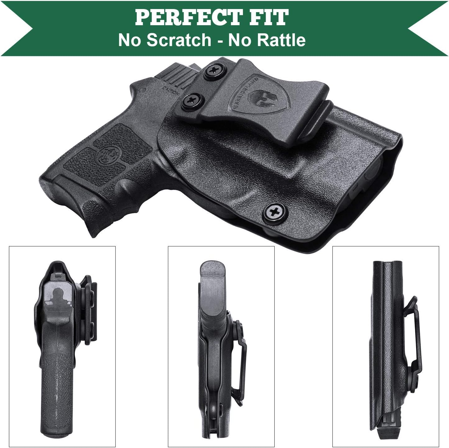 Bodyguard 380 Holster, IWB Kydex Holster Fits: Smith & Wesson M&P Bodyguard 380 / Bodyguard 380 with Integrated Crimson Trace Red Laser Pistol, Inside Waistband Concealed Carry, Adj. Cant & Retention WARRIORLAND
