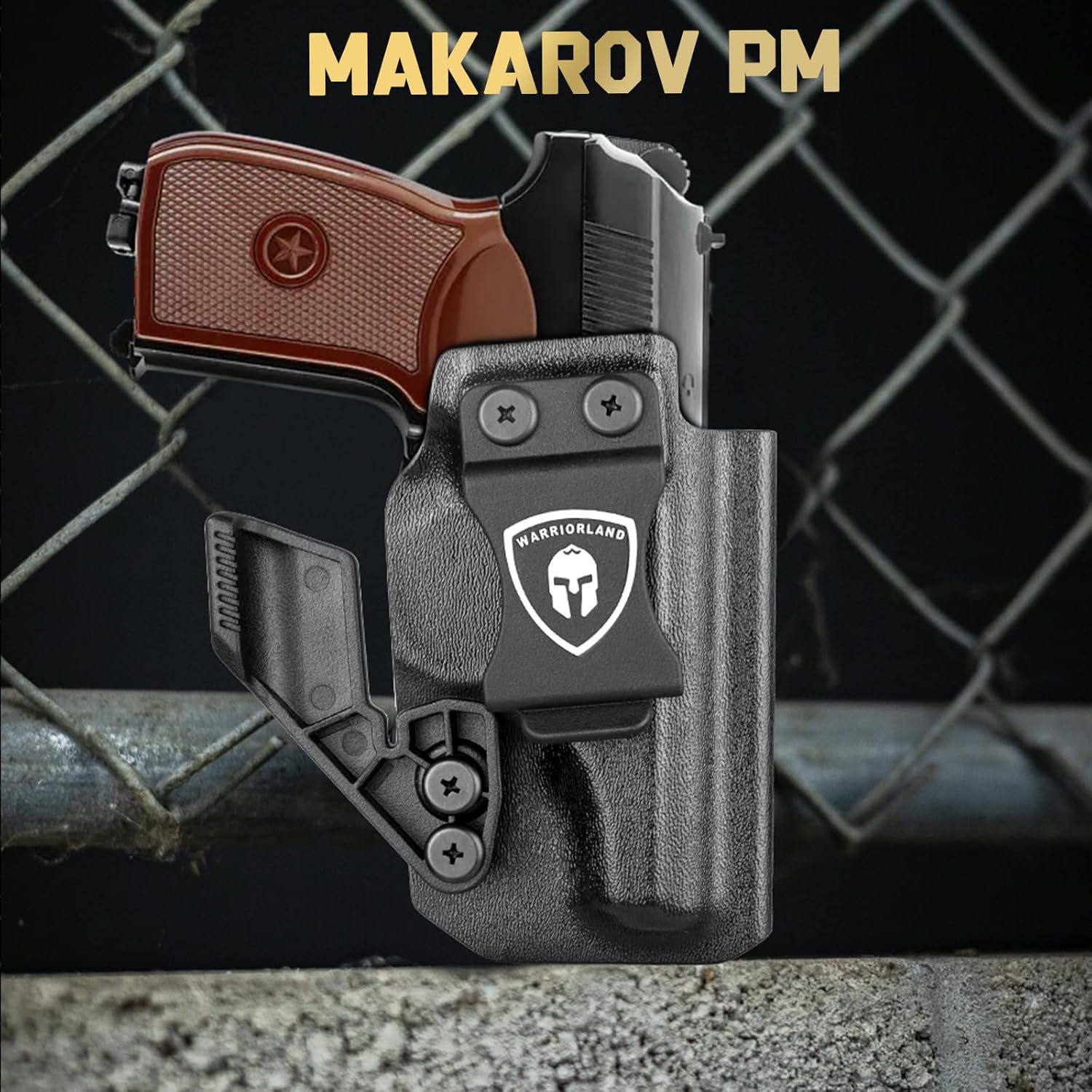 WARRIORLAND IWB Kydex Holster w/Claw & Optics Cut Compatible with Makarov MP Pistol, Inside Waistband Concealed Carry Holster, Adj. Retention & Cant, Right Hand WARRIORLAND