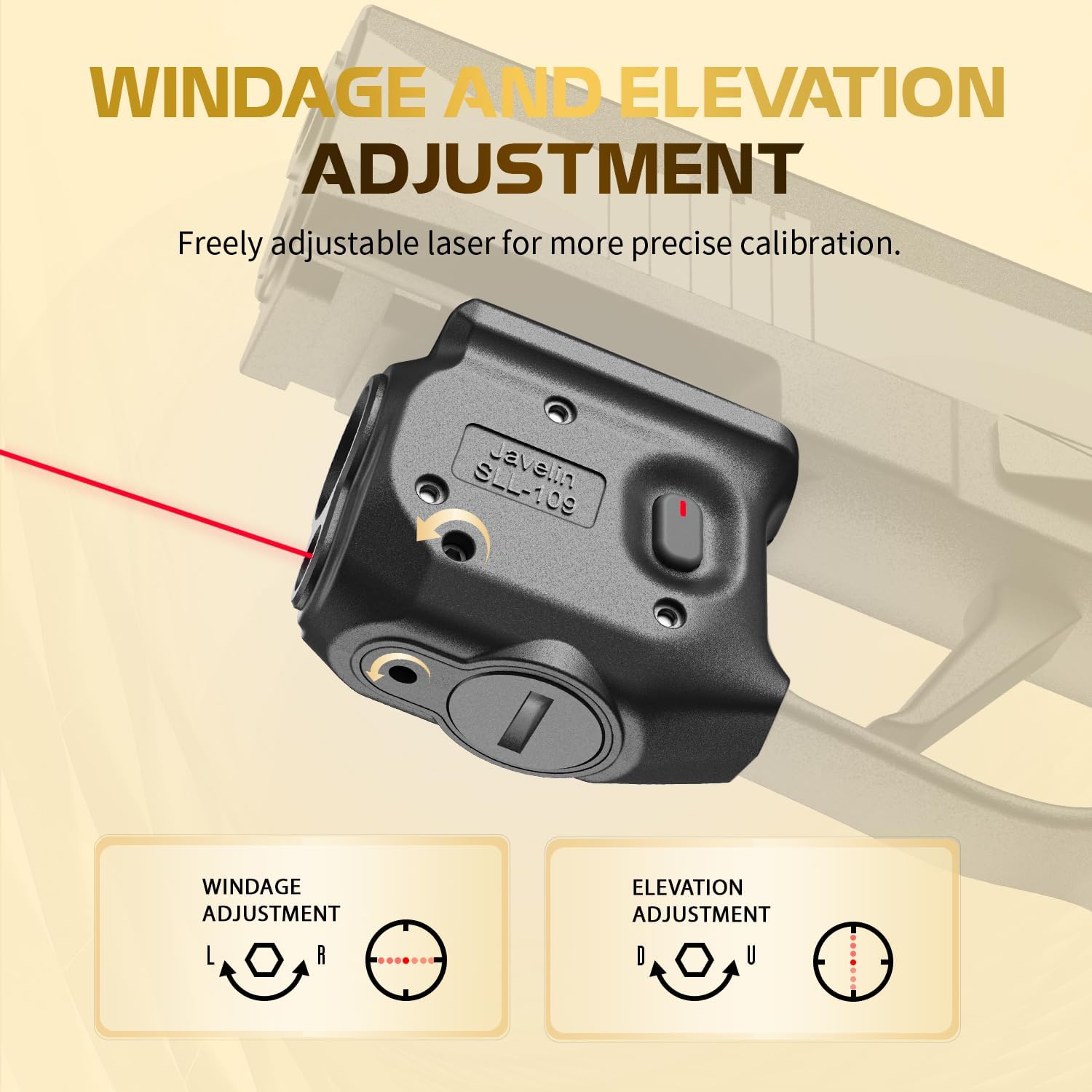 WARRIORLAND Pistol Light Laser Combo Fits Sig Sauer P365 Xmacro, Compact 150-Lumen Trigger & Rail Mounted Tactical Weapon Light, Red Laser & White LED Flashlight, Power Indicator, SLL-109 WARRIORLAND