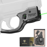 WARRIORLAND Green Laser Sight Fit S&W M&P Shield 9mm/.40 with Kydex Holster, First Green Beam Sight with Power Indicator, M&P Sheld .40 Laser with IWB Holster Right Hand, WLS-102G w/MP Shield Holster WARRIORLAND