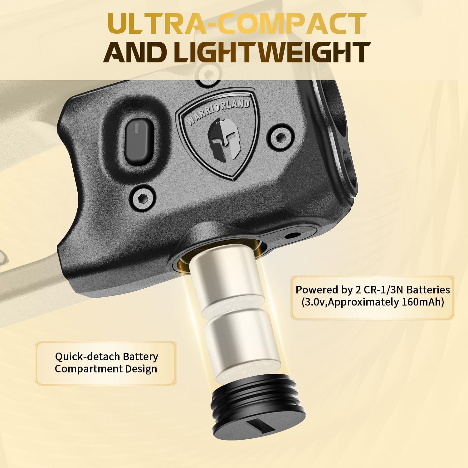 WARRIORLAND Pistol Light Laser Combo Fits Glock 17/19 Gen 3-5, Glock 22/23/31/32 Gen 3-4 & Glock 19X/44/45, Compact 150-Lumen Tactical Weapon Light with Red Laser & White LED Flashlight, SLL-104 โWARRIORLAND