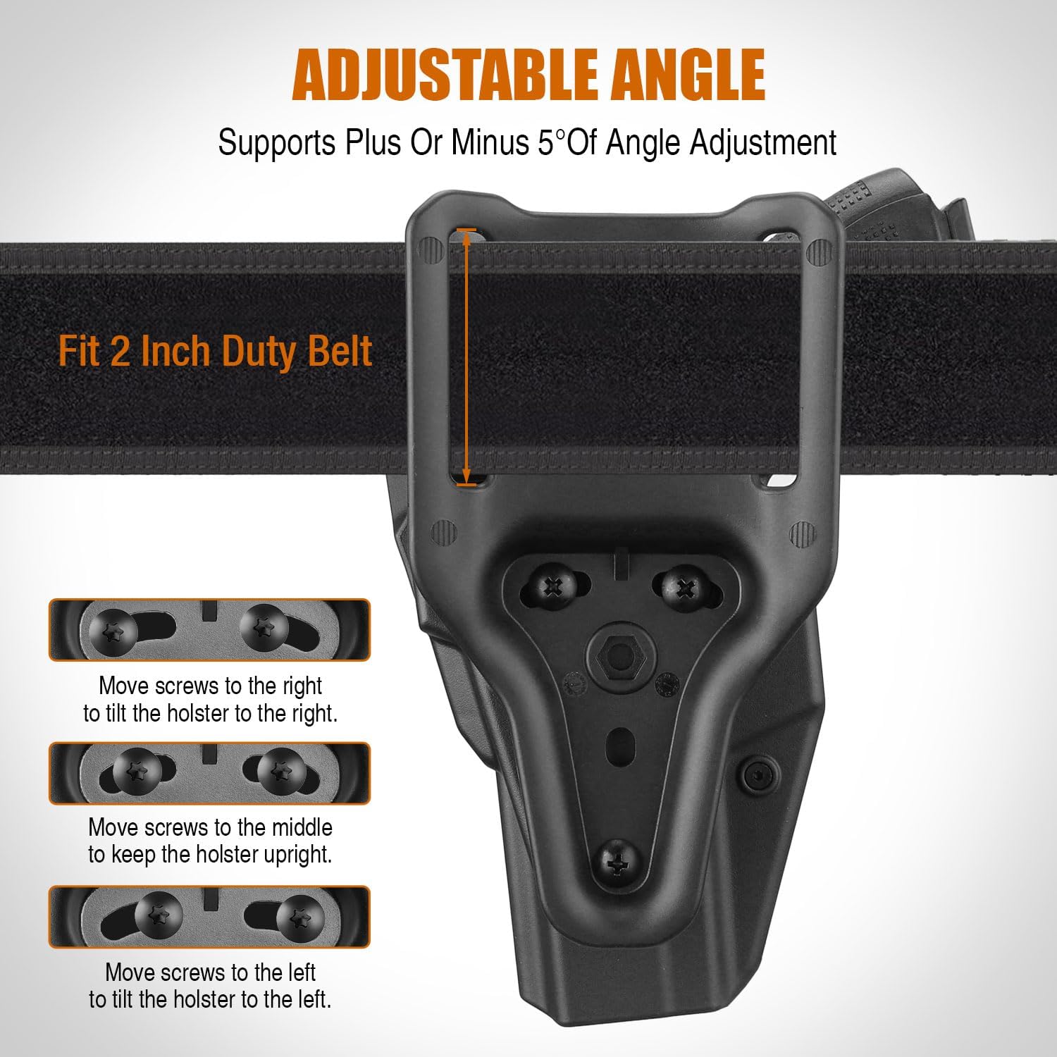 WARRIORLAND Level 2 Duty Holster for Glock 17/19 /22/23/34 Gen 3-5 & G31/32 Gen3-4 & 19X/44/45/47/49 & MOS Version, Optic Cut with RDS Cover, Thumb Release, Fits 2.0" Belt, Open-Muzzle Gun Holster WARRIORLAND