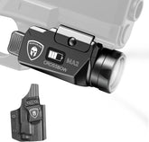 WARRIORLAND MA2 Pistol Light with Holster Fit for Sprindfield Hellcat Pro, 800-lumen LED Weapon Pistol Flashlight & Right-Hand IWB Holster, Rechargeable | Screen Power Indicator WARRIORLAND