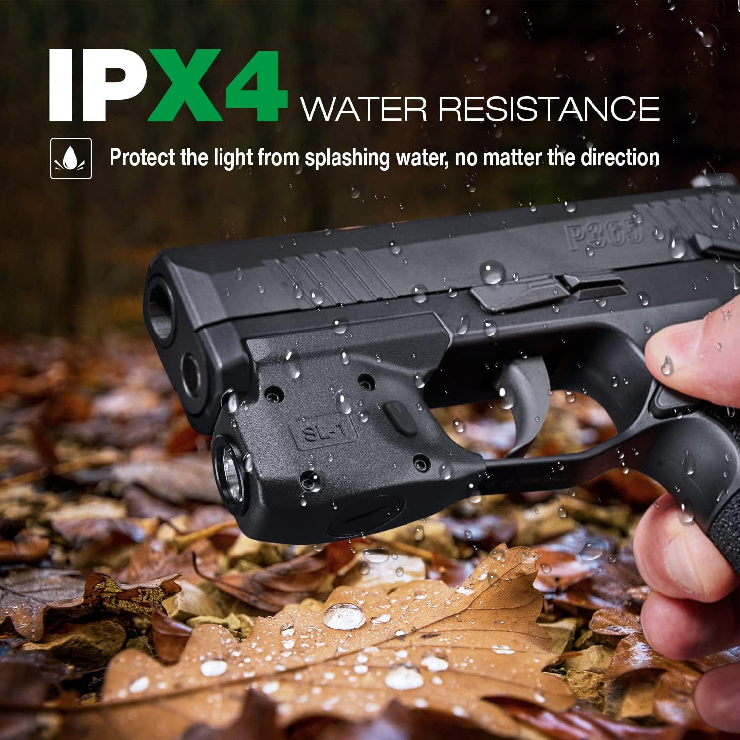 WARRIORLAND Mini Gun Light Compatible with Sig Sauer P365 / P365X / P365 XL Pistol, 150 Lumens Sig P365 Handgun Light, Rail Mount LED Tactical Flashlight P365 SL-1 WARRIORLAND