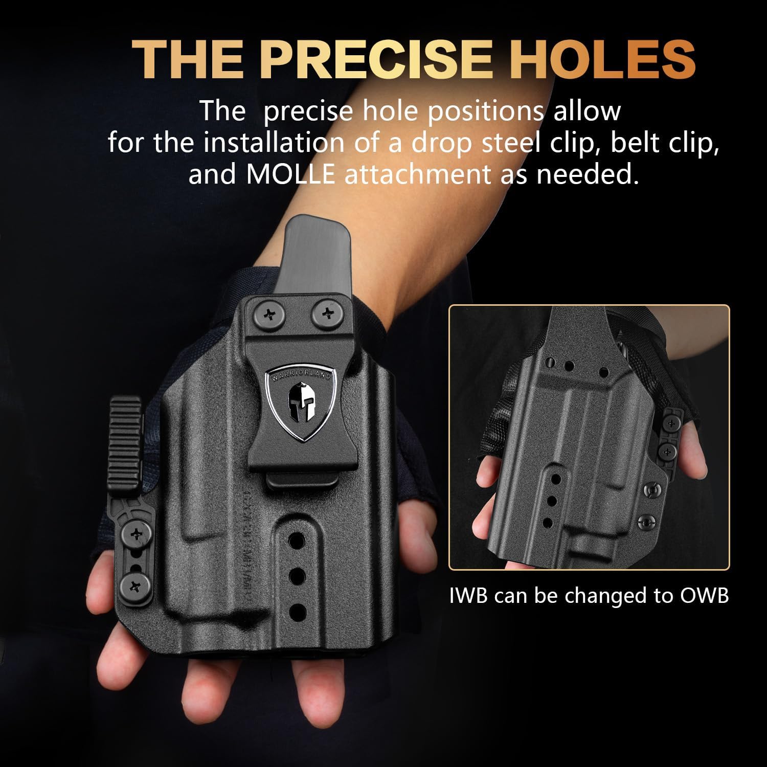 WARRIORLAND MB1 500 Lumens Portable Universal Rail Mounted Weapon Light - Red Laser & White LED Combo with Taurus G2C/G3C Claw Holster - Three Operation Modes & Power Indicator MB1w/G2C WARRIORLAND