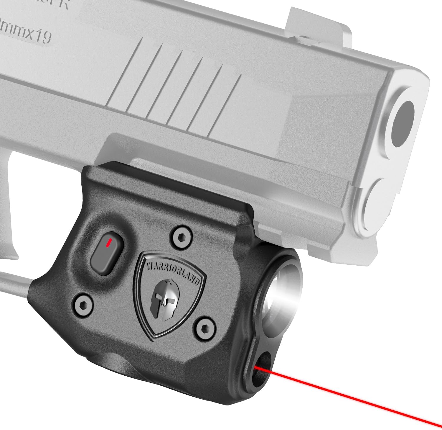 WARRIORLAND Pistol Light Laser Combo Fits Sig Sauer P365 Xmacro, Compact 150-Lumen Trigger & Rail Mounted Tactical Weapon Light, Red Laser & White LED Flashlight, Power Indicator, SLL-109 WARRIORLAND