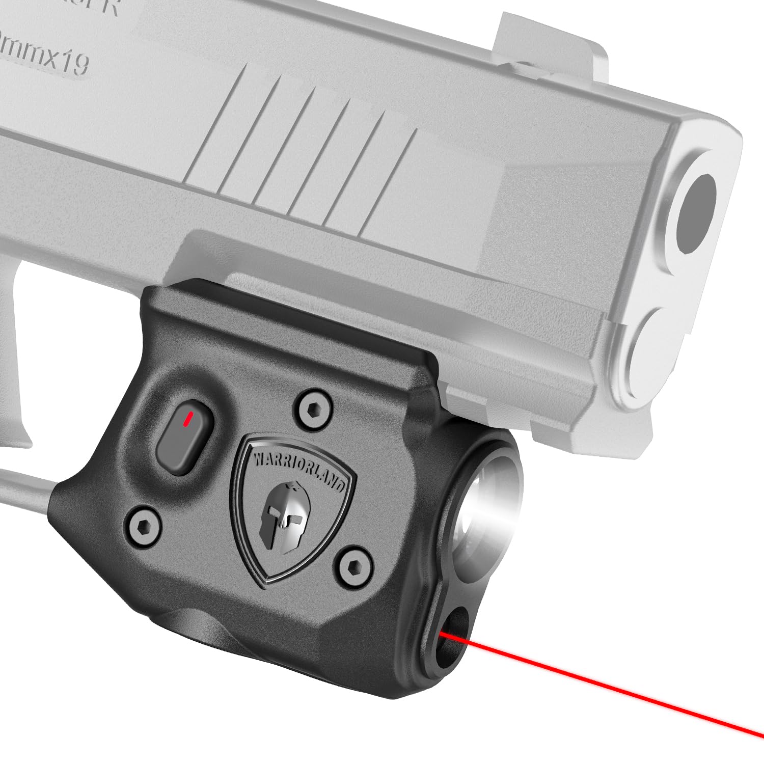 WARRIORLAND Pistol Light Laser Combo Fits Sig Sauer P365 Xmacro, Compact 150-Lumen Trigger & Rail Mounted Tactical Weapon Light, Red Laser & White LED Flashlight, Power Indicator, SLL-109 WARRIORLAND