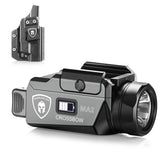 WARRIORLAND Crossbow MA2 Universal Rail Mounted 800 Lumens Pistol Light with P320 Compact M18 IWB Kydex Holster Combo, Magnetic USB Charging Tactical Light with Screen Displays Battery Status WARRIORLAND