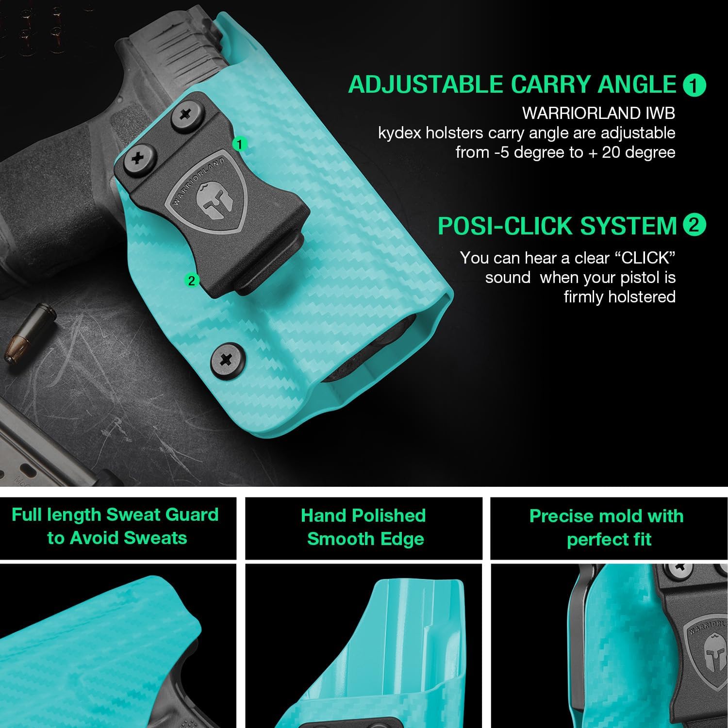 Springfield Hellcat Full Size Colorful Carbon Fiber IWB Holster,  Right Hand | Warriorland WARRIORLAND