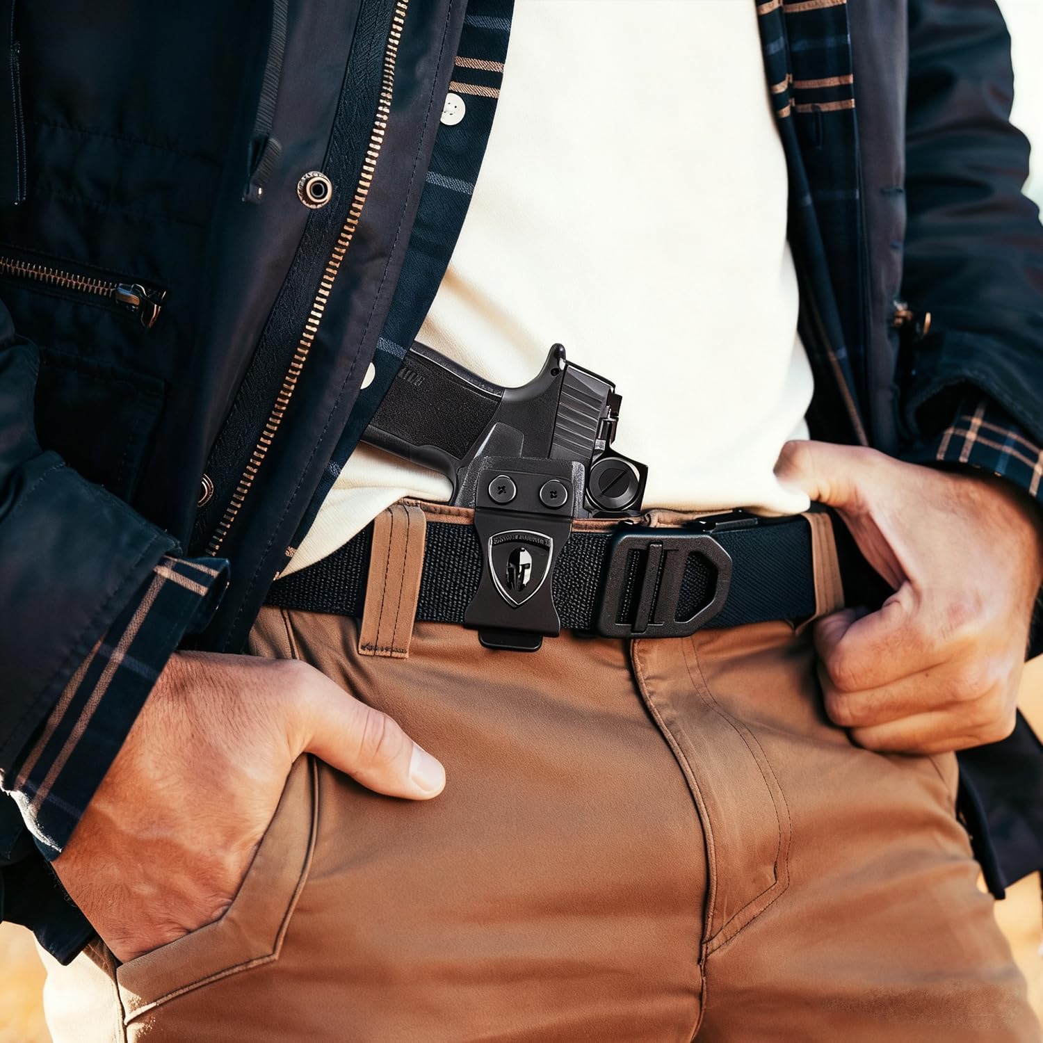 WARRIORLAND IWB Kydex Holster for Sig P365-XMACRO with TLR-7 X Sub or TLR-7 HL-X Sub, Light-Bearing Design, Optics Cut, Adjustable Cant & Posi-Click Retention, Right Hand Draw WARRIORLAND